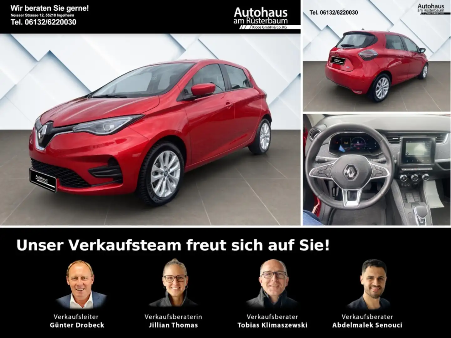 Renault ZOE Experience R110 Navi Digitales Cockpit LED Apple C Rojo - 1