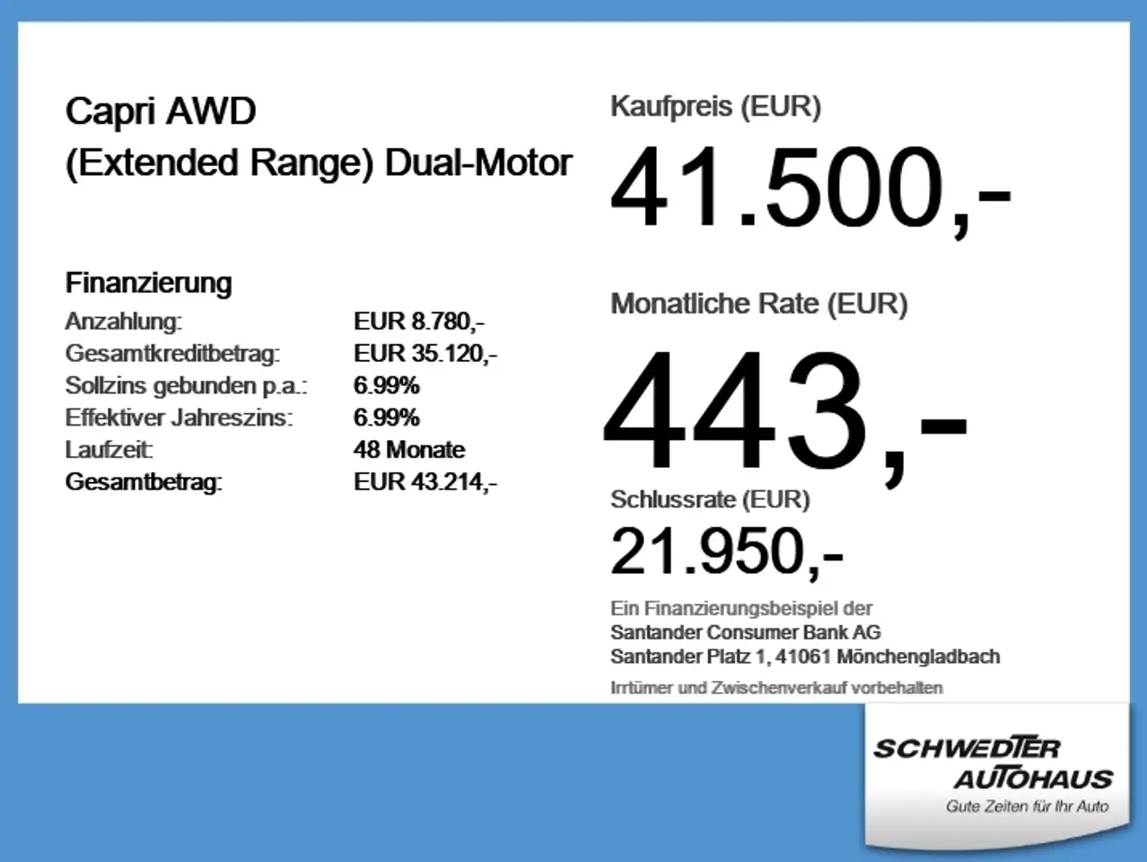 Ford Capri AWD (Extended Range) Dual-Motor ACC+LED+LM 3