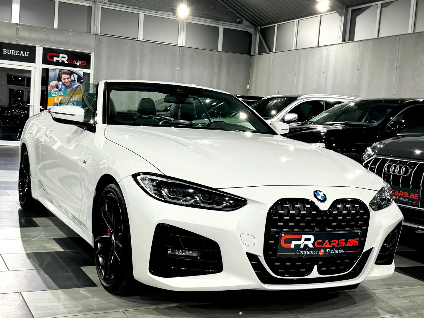 BMW 430 iA Cabrio M Sport Shadow Line Etat Neuf Full Hist. Blanc - 2