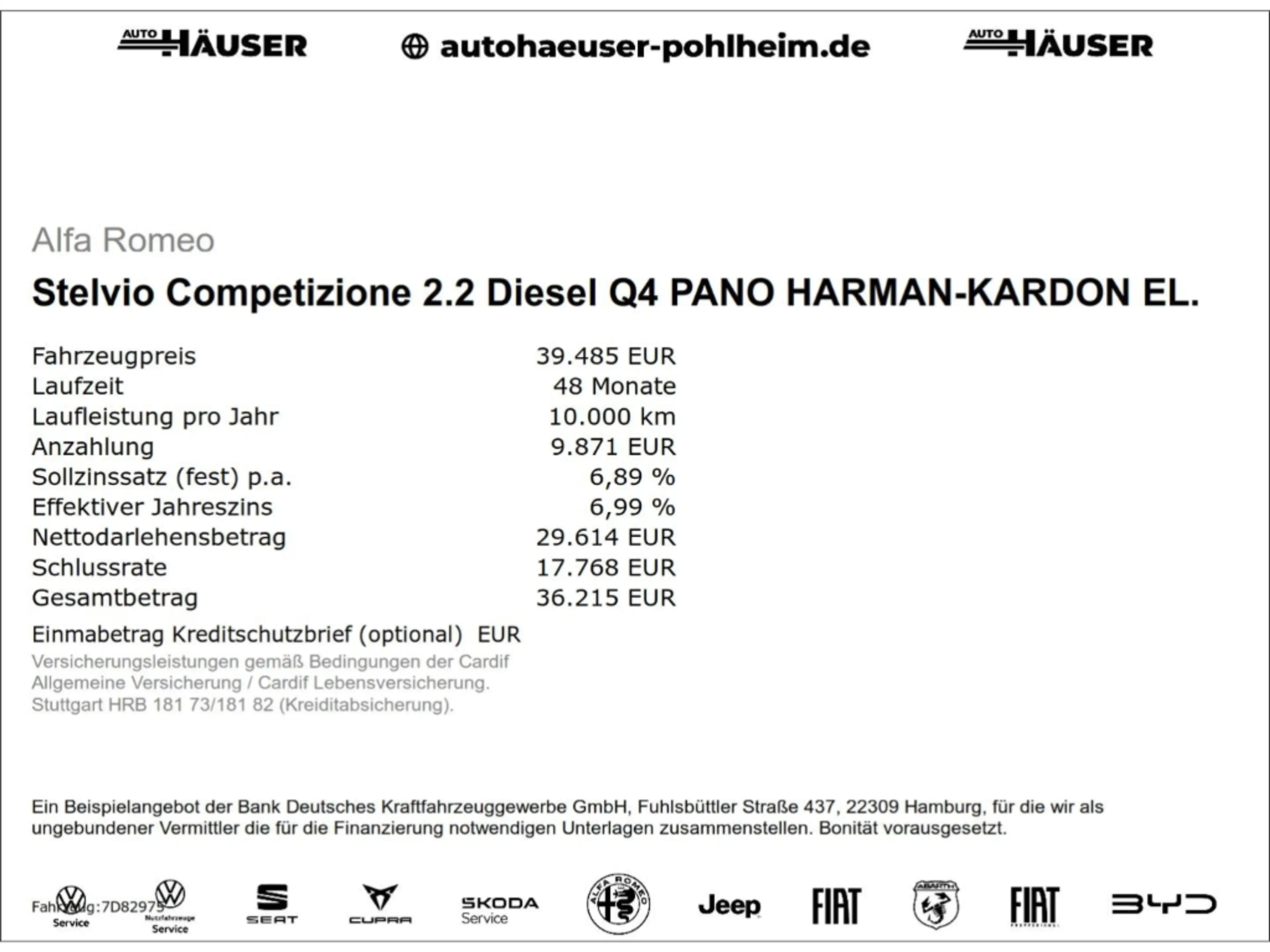 Alfa Romeo Stelvio Competizione 2.2 Diesel Q4 PANO HARMAN-KARDON EL. — photo 2