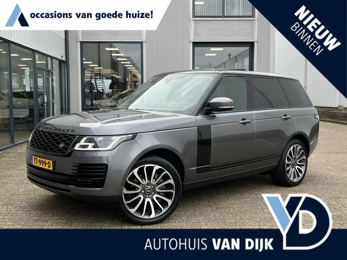 Land Rover Range Rover 4.4 SDV8 Vogue Panaramadak / Historie / Luchtverin Grijs - 1