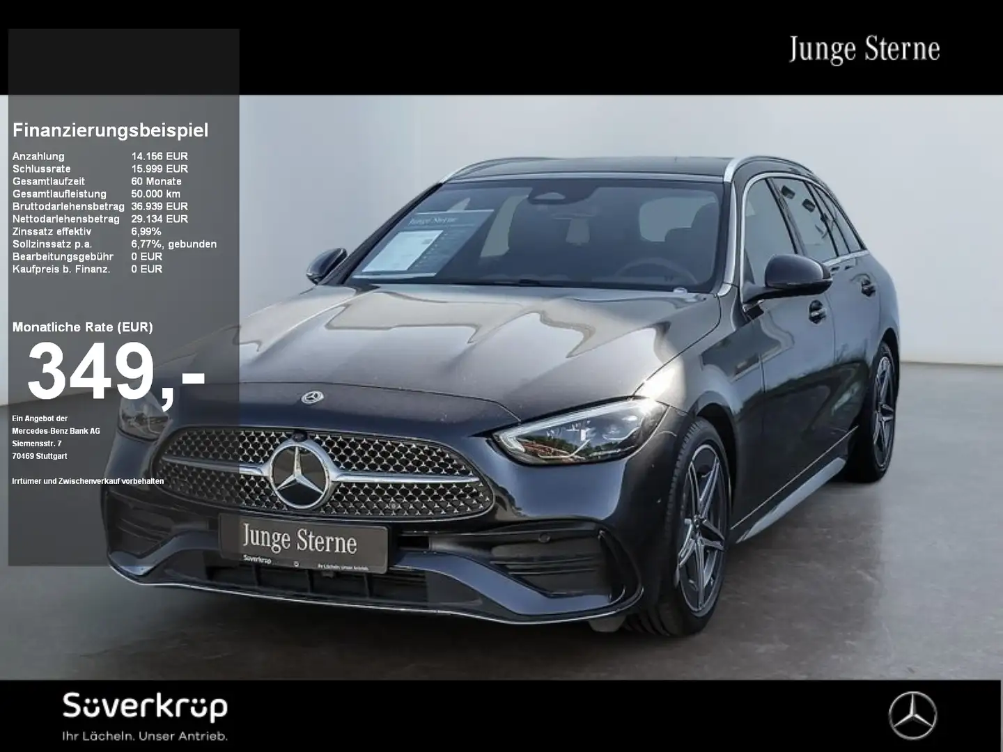 Mercedes-Benz C 220 T d // AMG SPUR AHK DISTR KAMERA PDC SHZ Grijs - 1