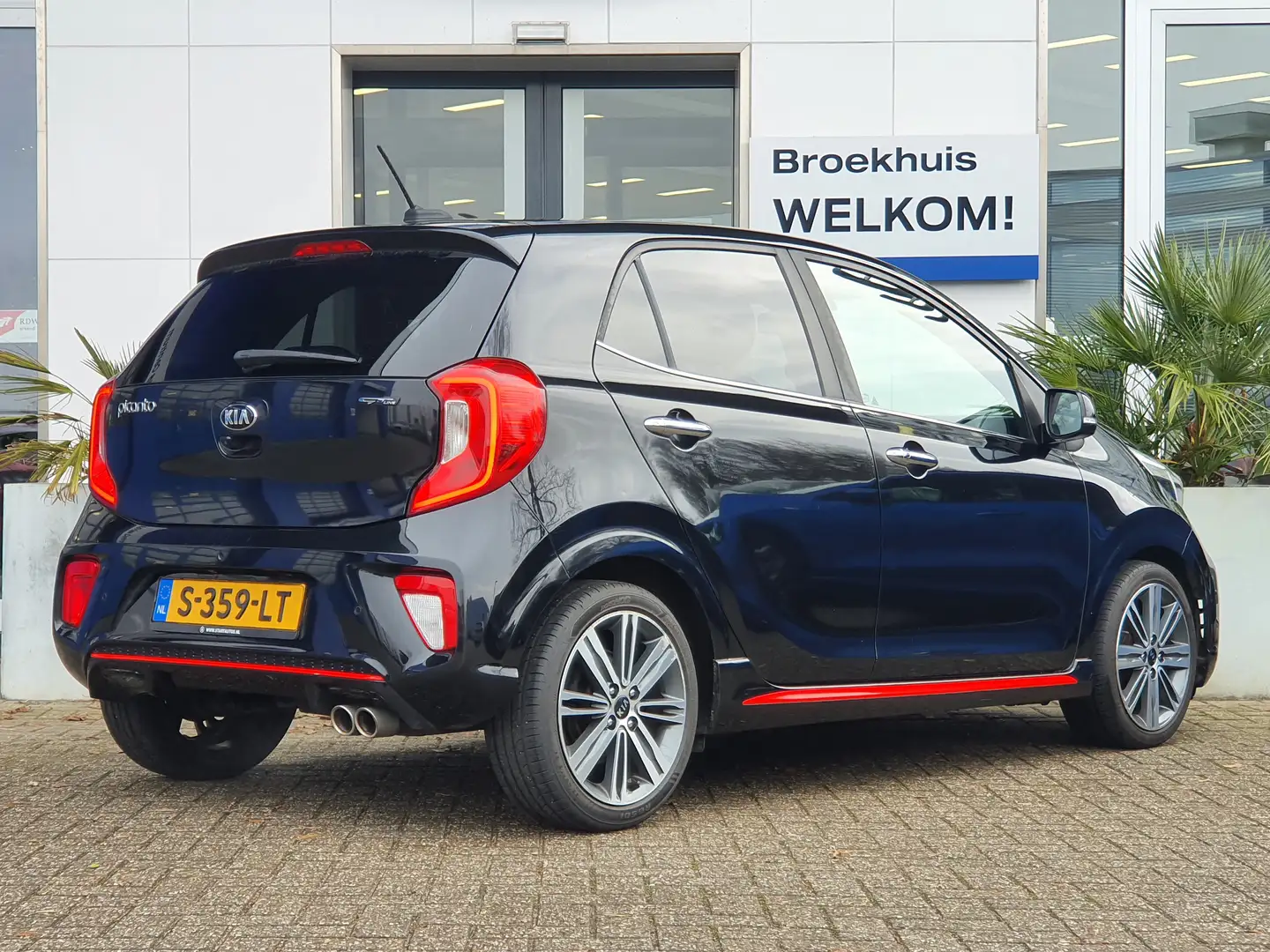 Kia Picanto 1.2 CVVT GT-Line | Navigatie | Leder | Camera | St Zwart - 2