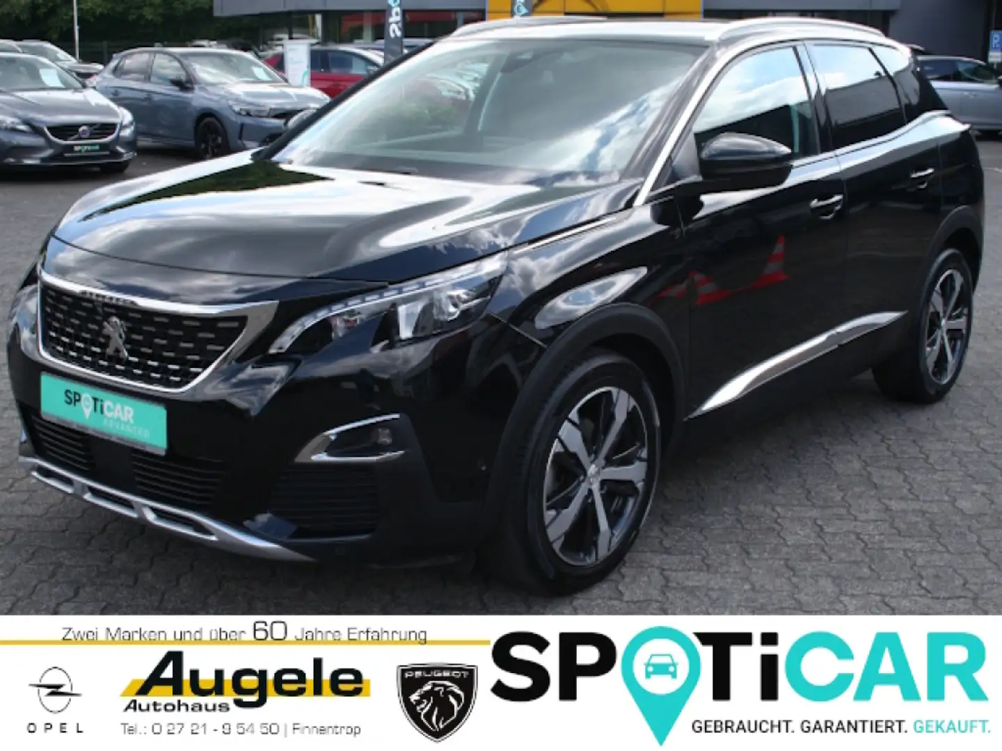 Peugeot 3008 Allure 1.6 120PS AT6, Navigation, 360°-Kamera Schwarz - 1