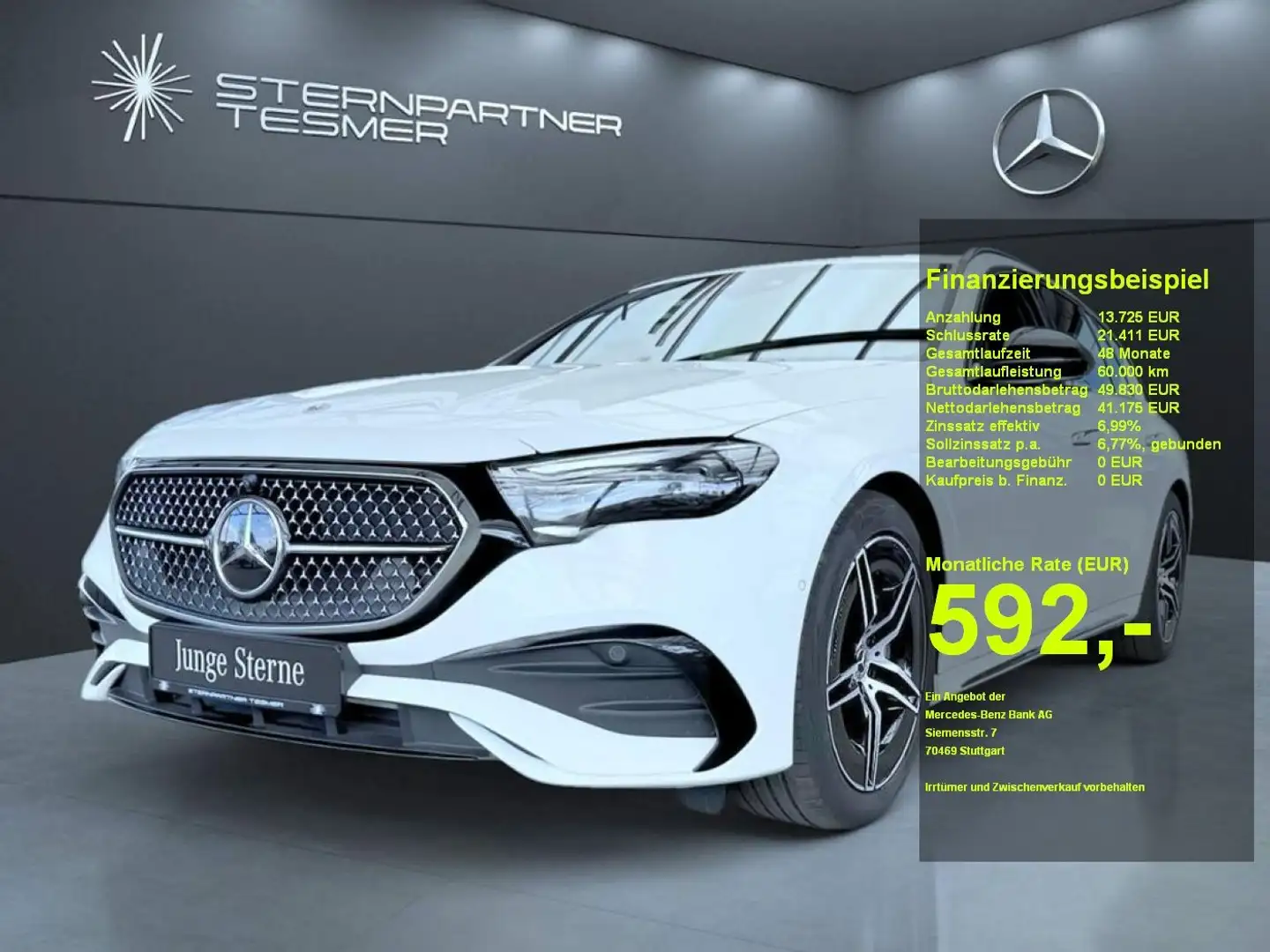 Mercedes-Benz E 300 de T AMG, Night, DISTR, Burmester 4D, HuD Weiß - 1