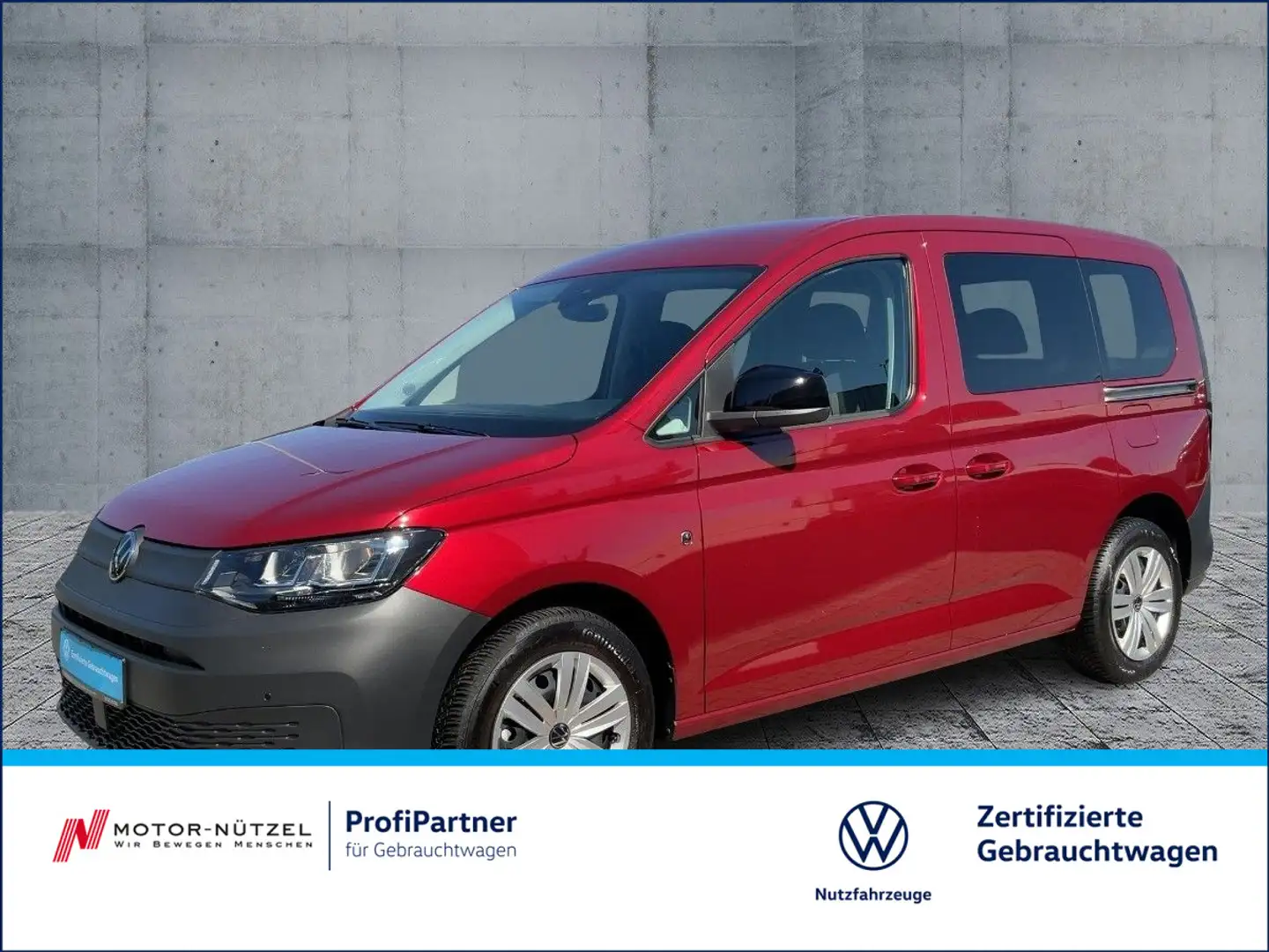 Volkswagen Caddy 1.5 TSI 5JG+SHZ+RFK+MFL+DAB+NAVI/AHK-VORB. Rood - 1