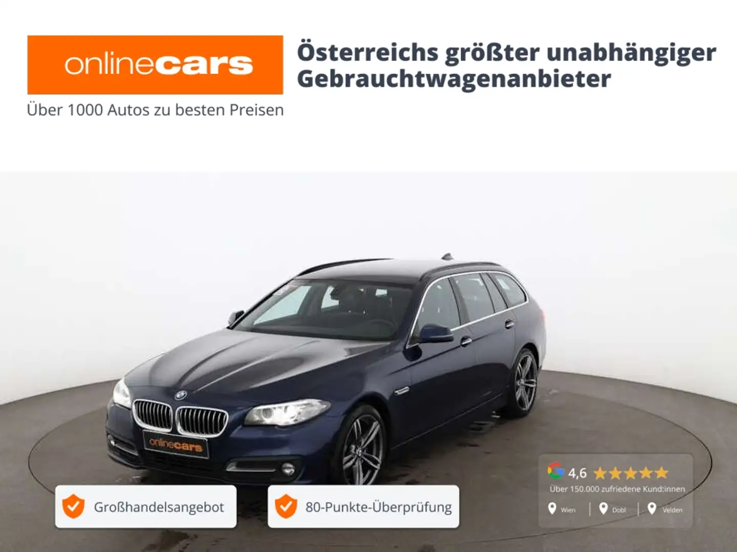 BMW 520 d Touring xDrive Aut XENON NAVI LEDER SITZHZG Bleu - 1