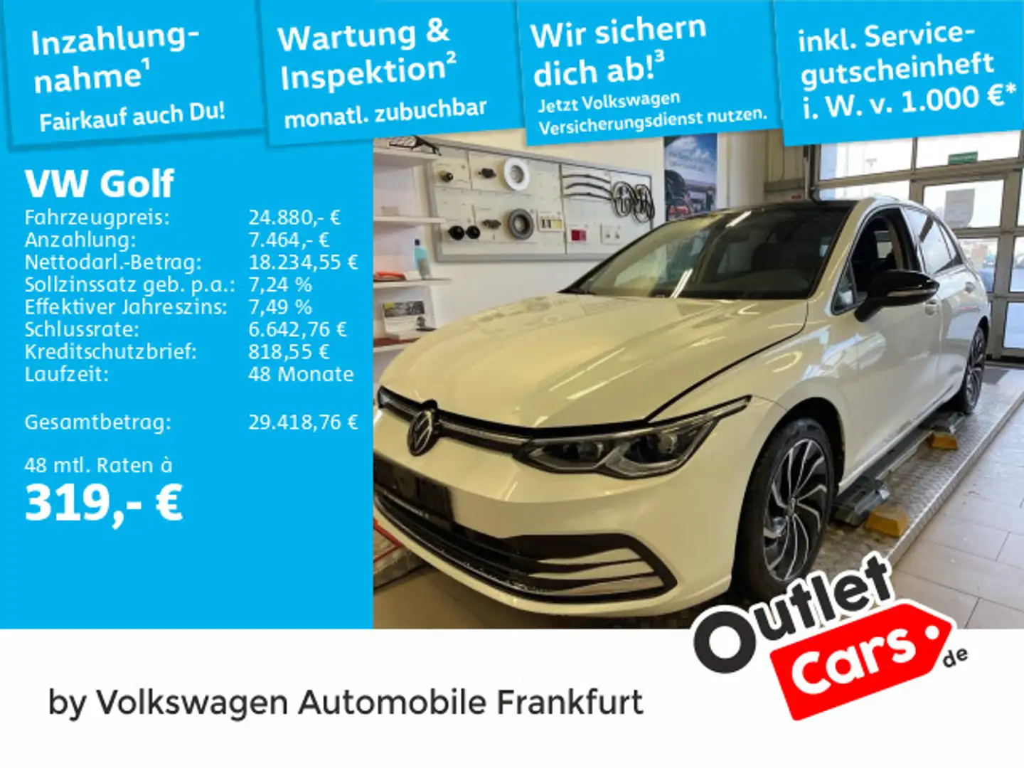 Volkswagen Golf VIII 2.0 TDI DSG Active Navi IQ.LIGHT - LED Weiß - 1