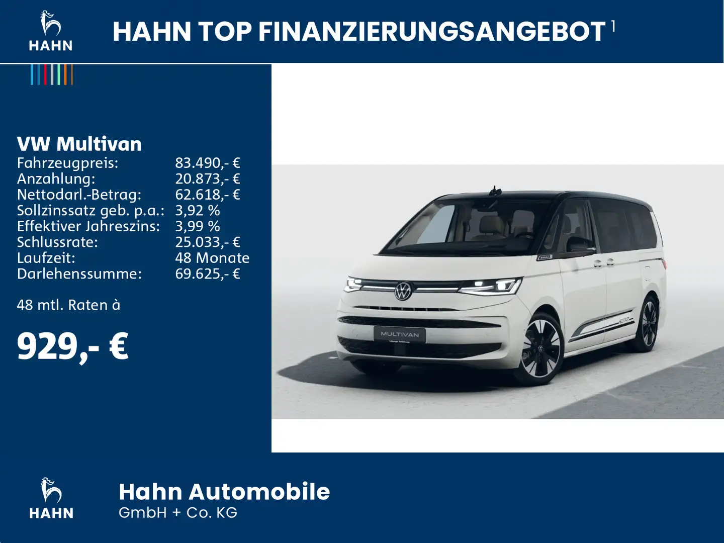 Volkswagen T7 Multivan EDITION LÜ 1,5l eHybrid 130KW 4MOT DSG Weiß - 2