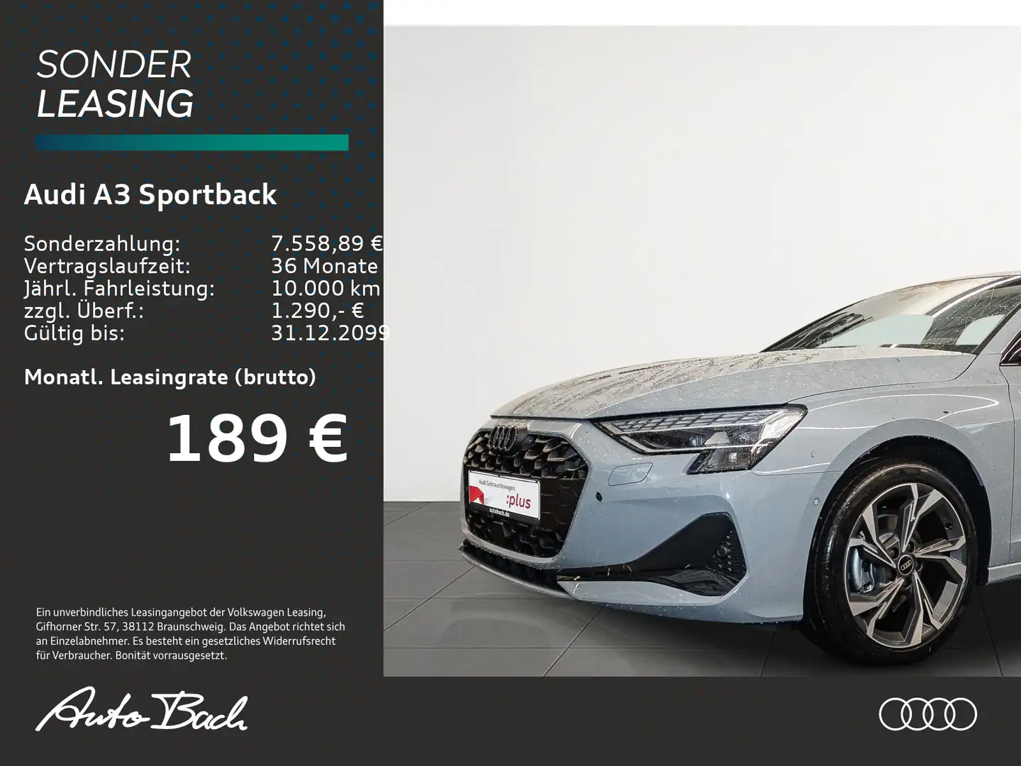 Audi A3 advanced TFSI 110kW Komfort-Busines Gris - 2