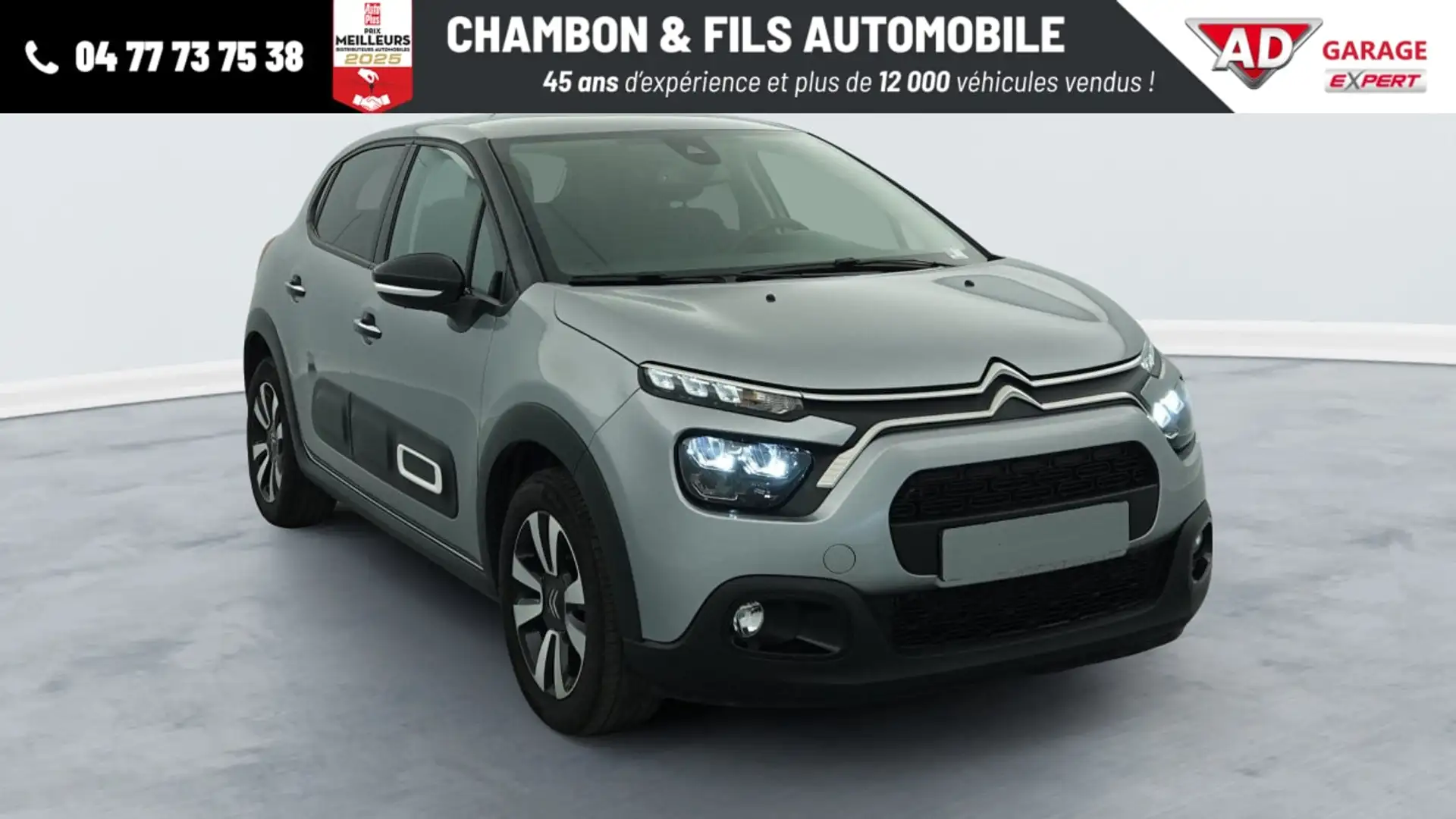 Citroen C3 PureTech 110 ch BVM6 Max Gris - 1