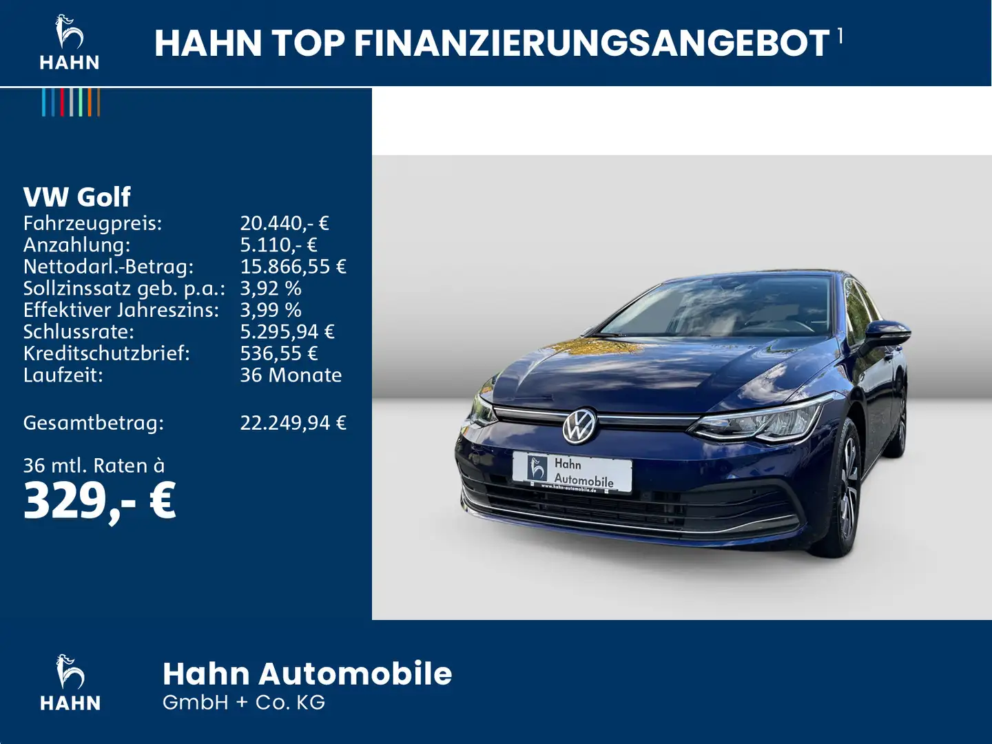 Volkswagen Golf VIII 1.5TSI Active LED Navi CAM APP ACC SHZ Blau - 2