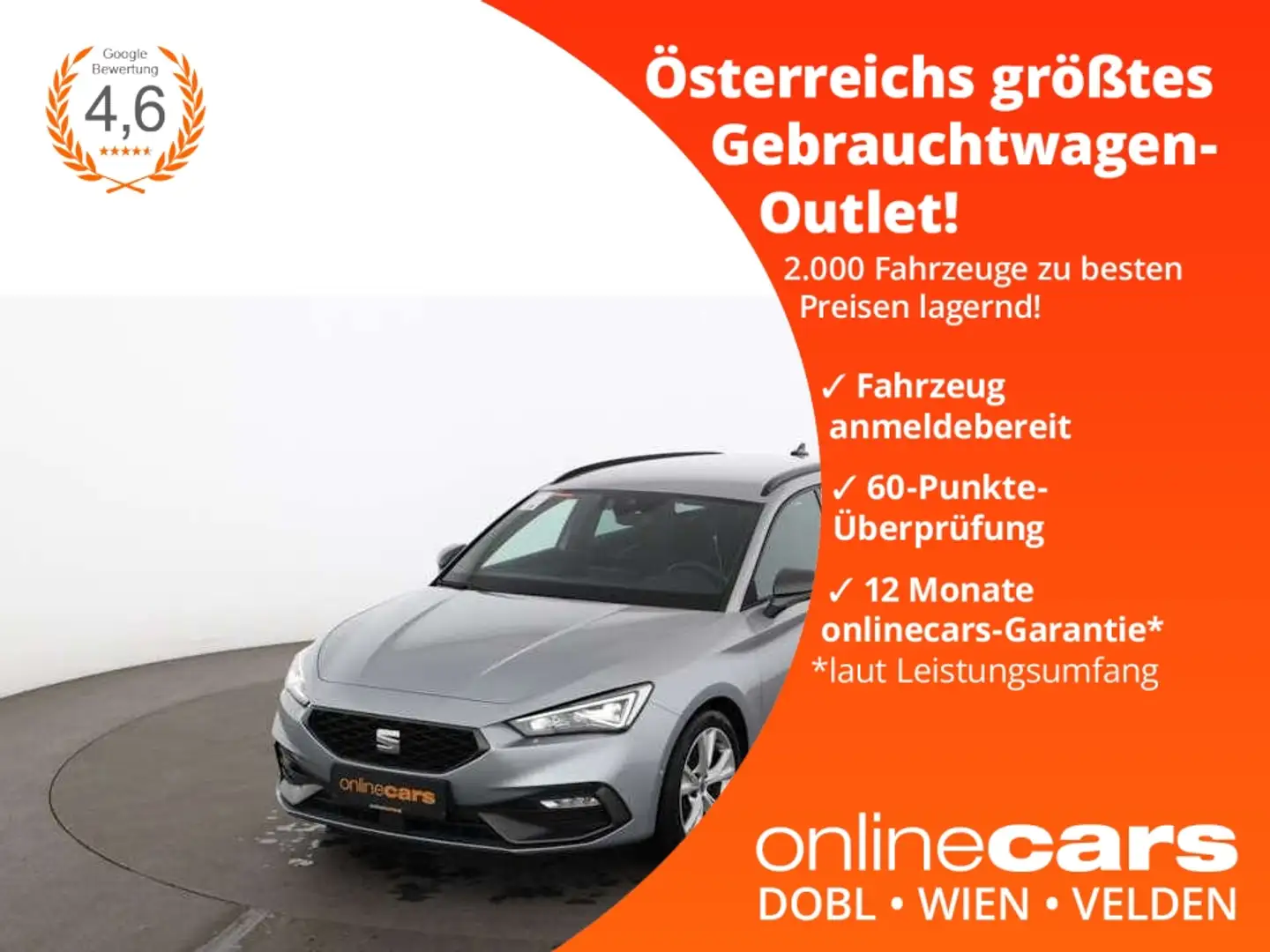 SEAT Leon Sportstourer 2.0 TDI FR Aut LED AHK RADAR Silber - 1