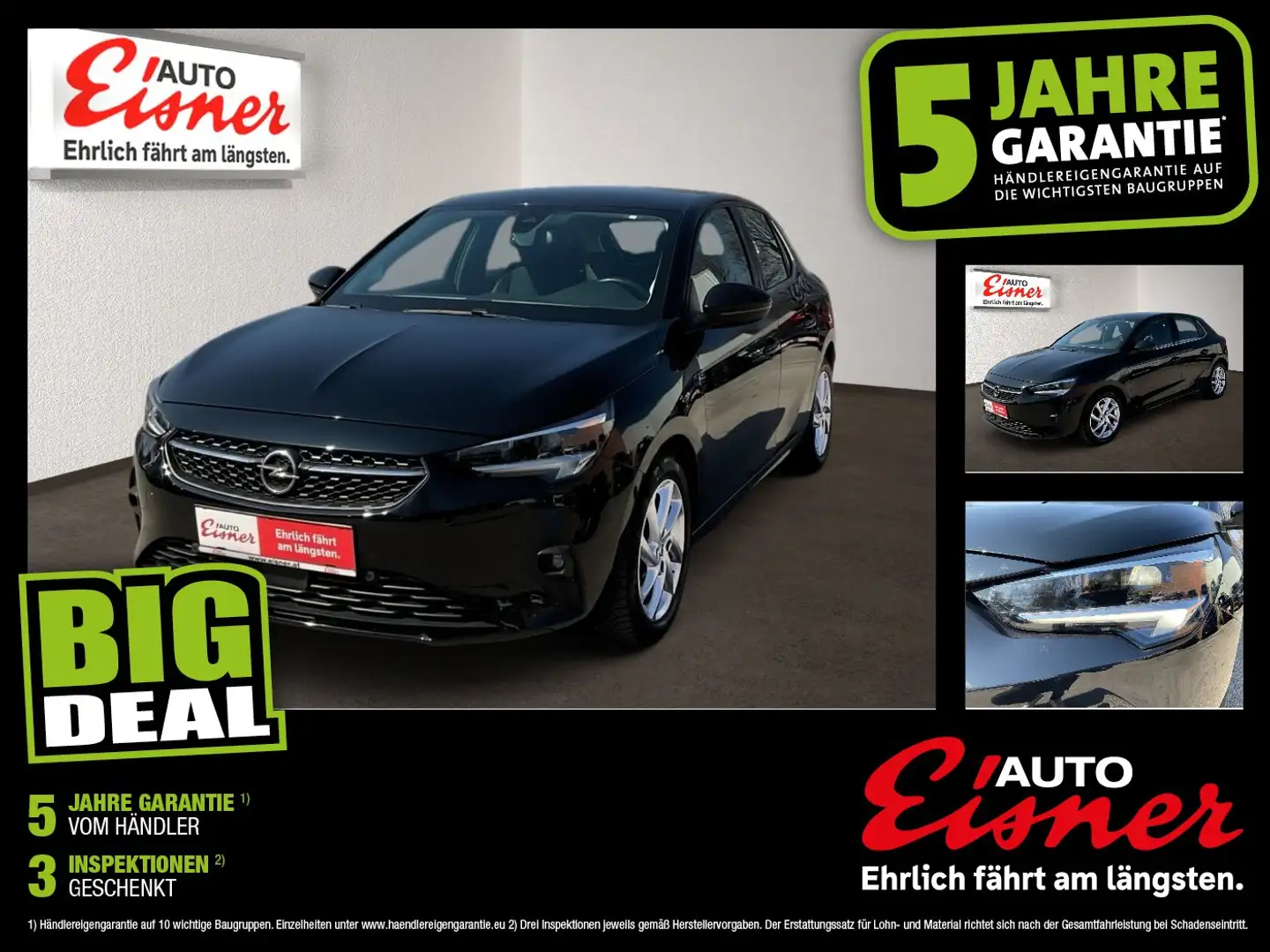 Opel Corsa 1.5 Alcant. KlimaA SHZ Schwarz - 1