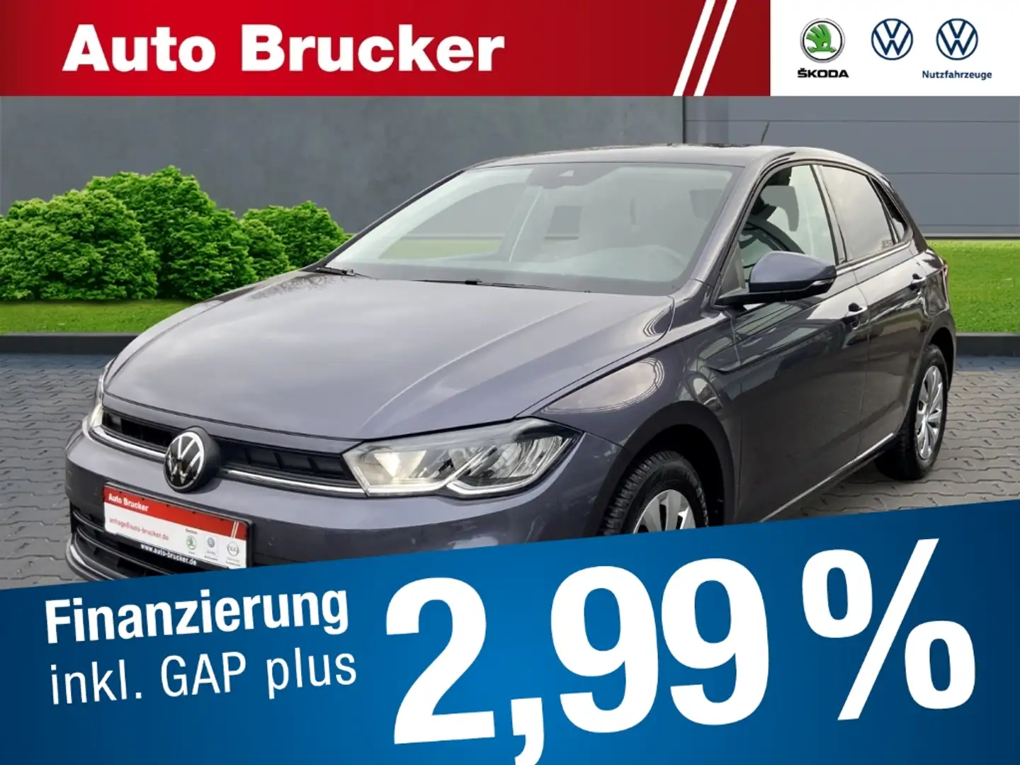 Volkswagen Polo VI Life 1.0 TSI+LED+2-Zonen-Klima+Navi+SHZ Grau - 1