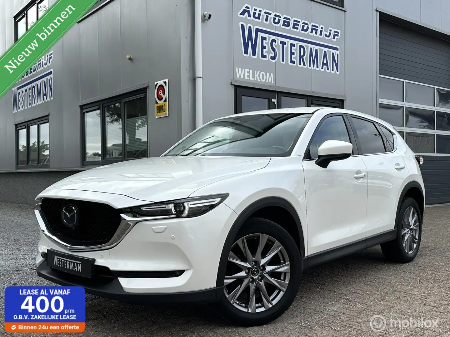 Mazda CX-5 2.0 SkyActiv-G 165Pk AUT Luxury Acc Leer Stoel-/st Wit - 1