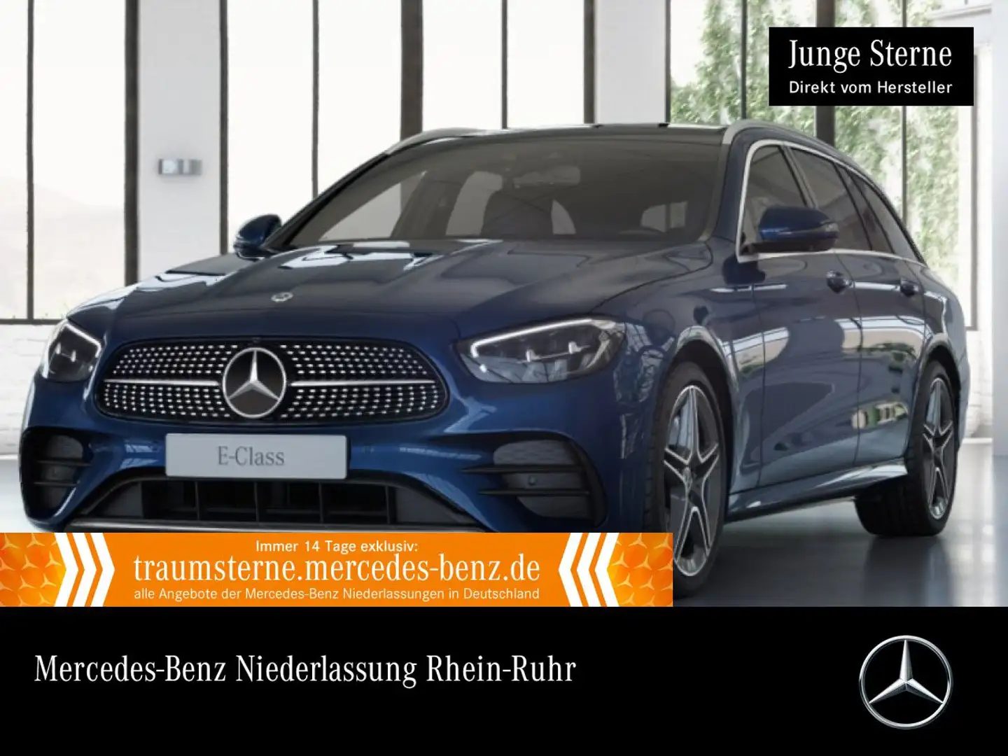 Mercedes-Benz E 400 d T 4M AMG+PANO+360+LED+HUD+TOTW+9G Blau - 1