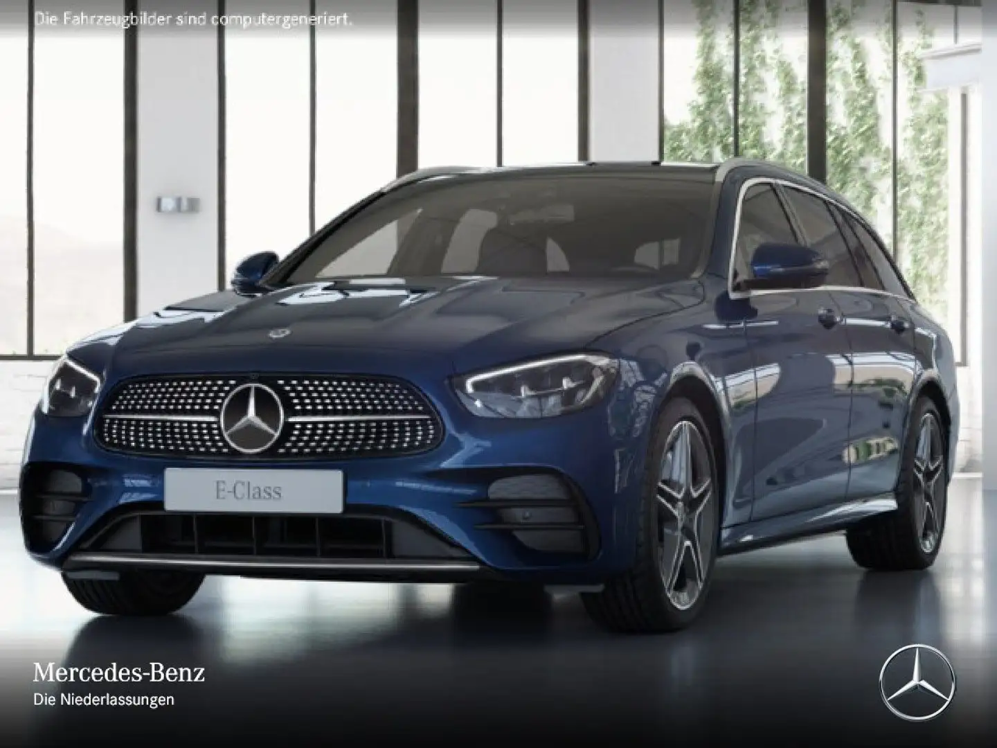 Mercedes-Benz E 400 d T 4M AMG+PANO+360+LED+HUD+TOTW+9G Bleu - 2