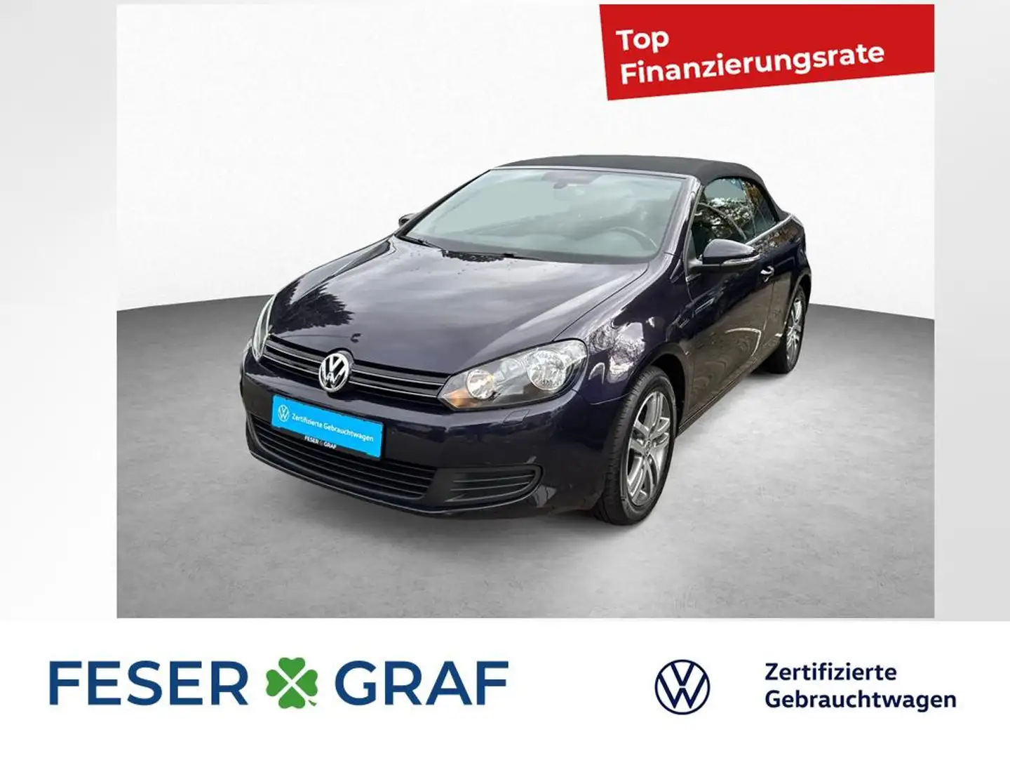 Volkswagen Golf VI Cabriolet 1.2 TSI TELEFON PDC GRA WINDSCHOTT Mor - 1