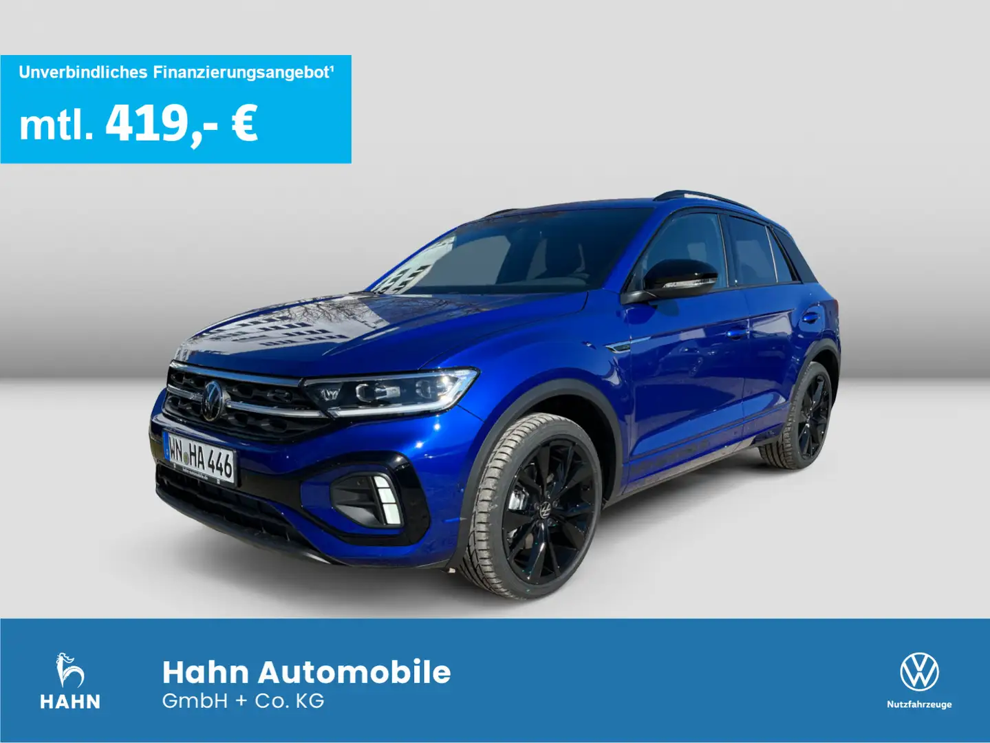 Volkswagen T-Roc R-Line 2.0TSI 190PS ALLRAD NAVI AHK KAMERA Blau - 1