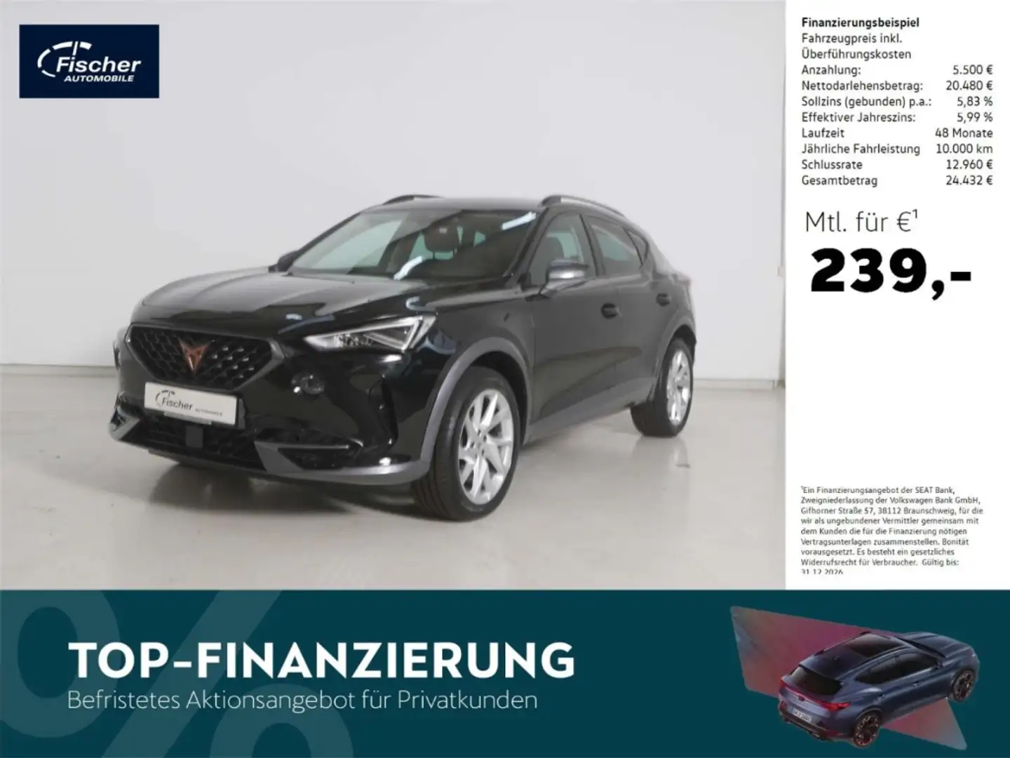 CUPRA Formentor 1.5 TSI DSG AHK/NAV/LED ACC/SH Schwarz - 1