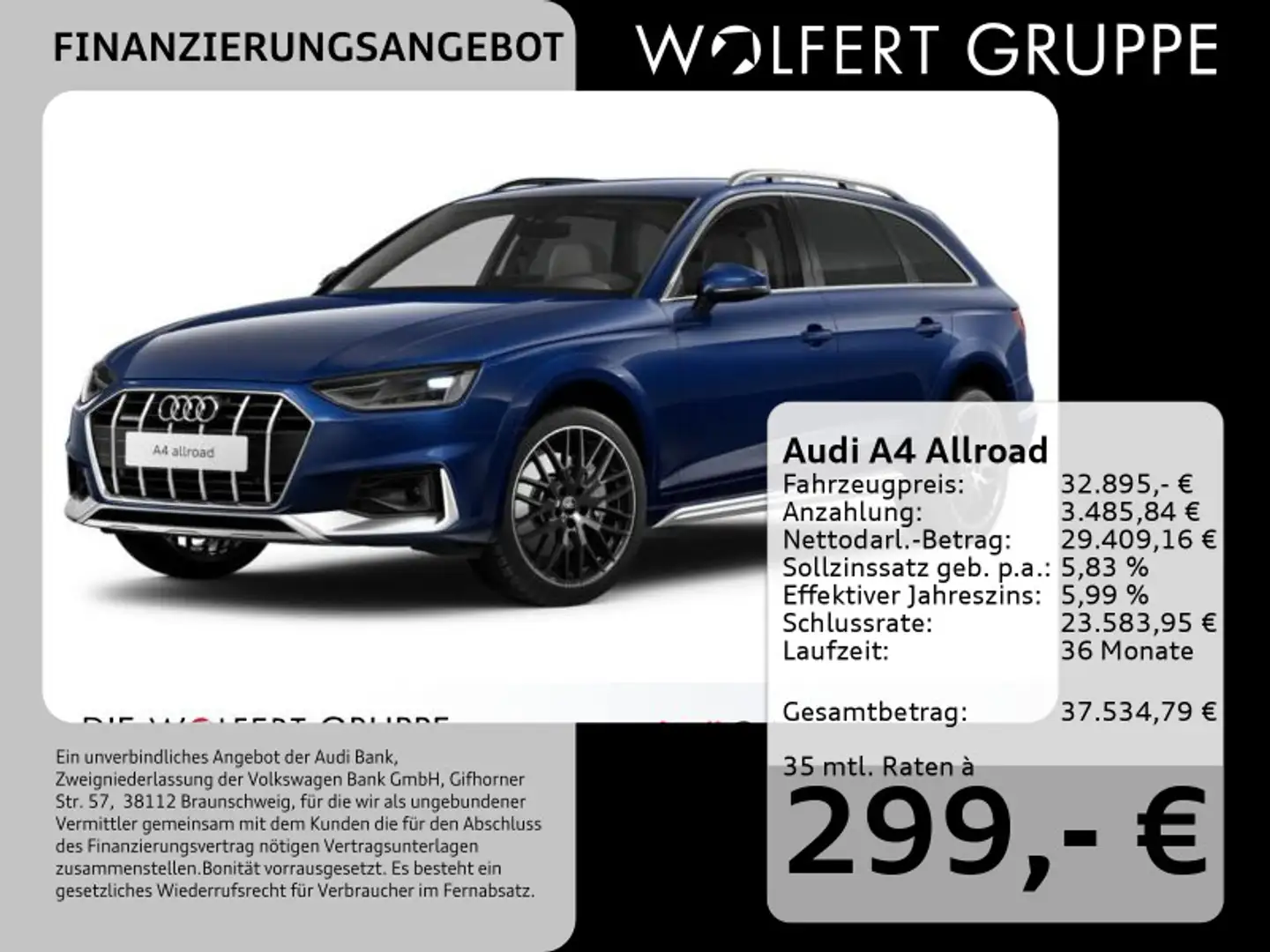 Audi A4 allroad quattro 45 TFSI S tronic AHK*NAVI Blau - 1