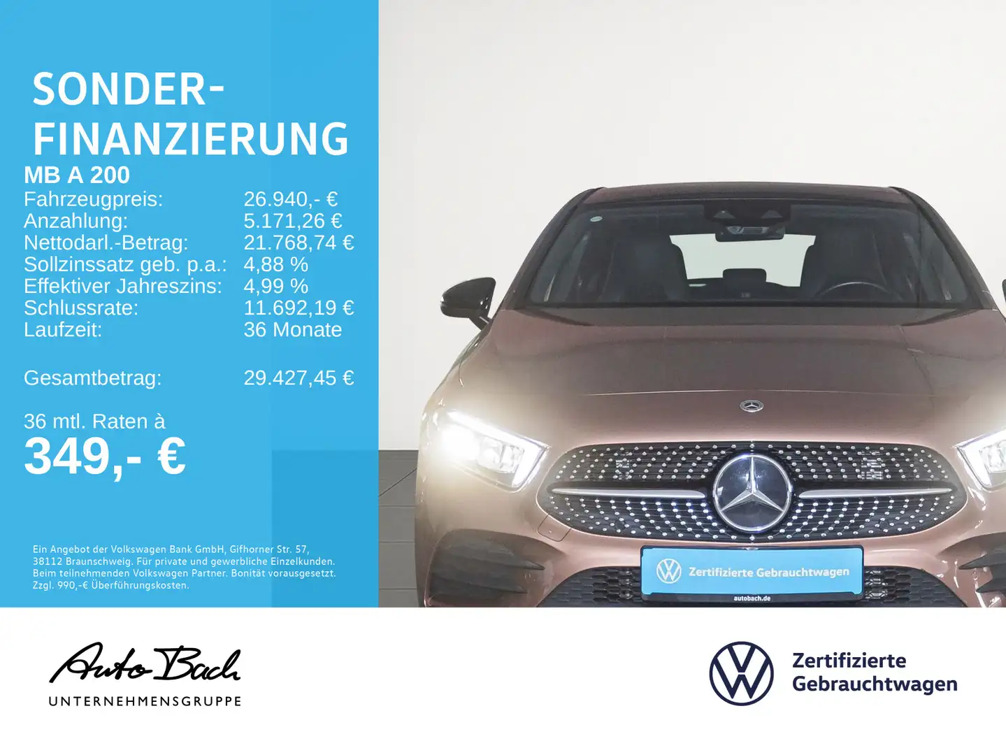Mercedes-Benz A 200 AMG Line, LED, Panoramadach, Navi, Night-P Rood - 2