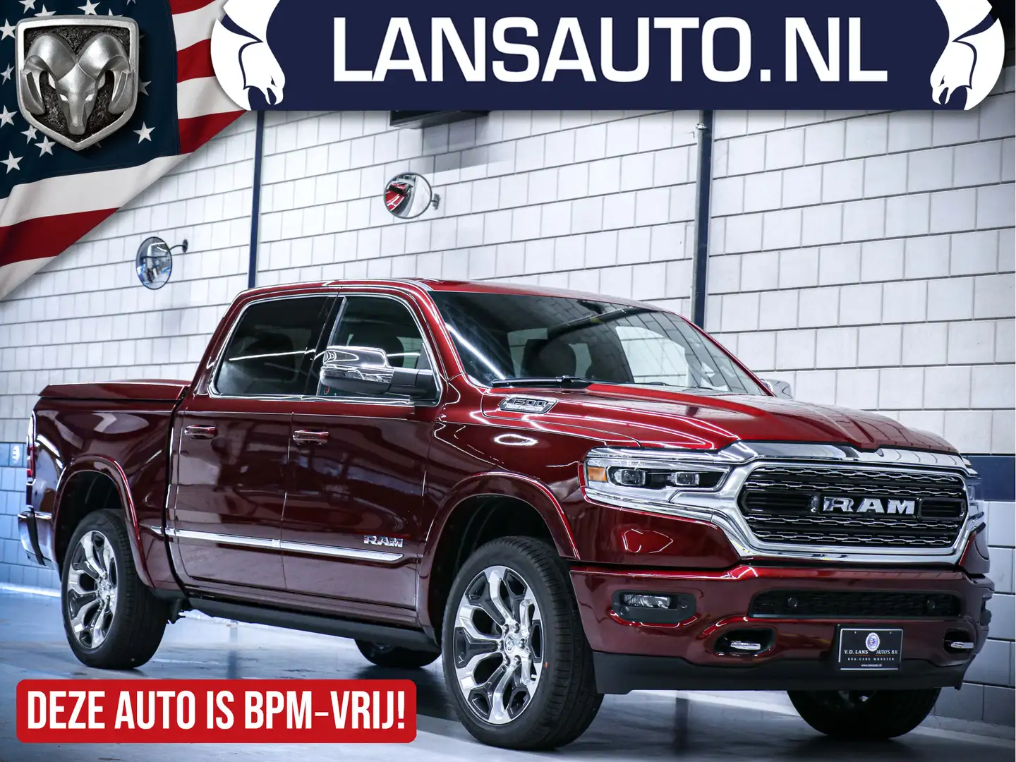 Dodge RAM 1500 Crew Cab Limited Fully Loaded All In Prijs BP Rood - 1