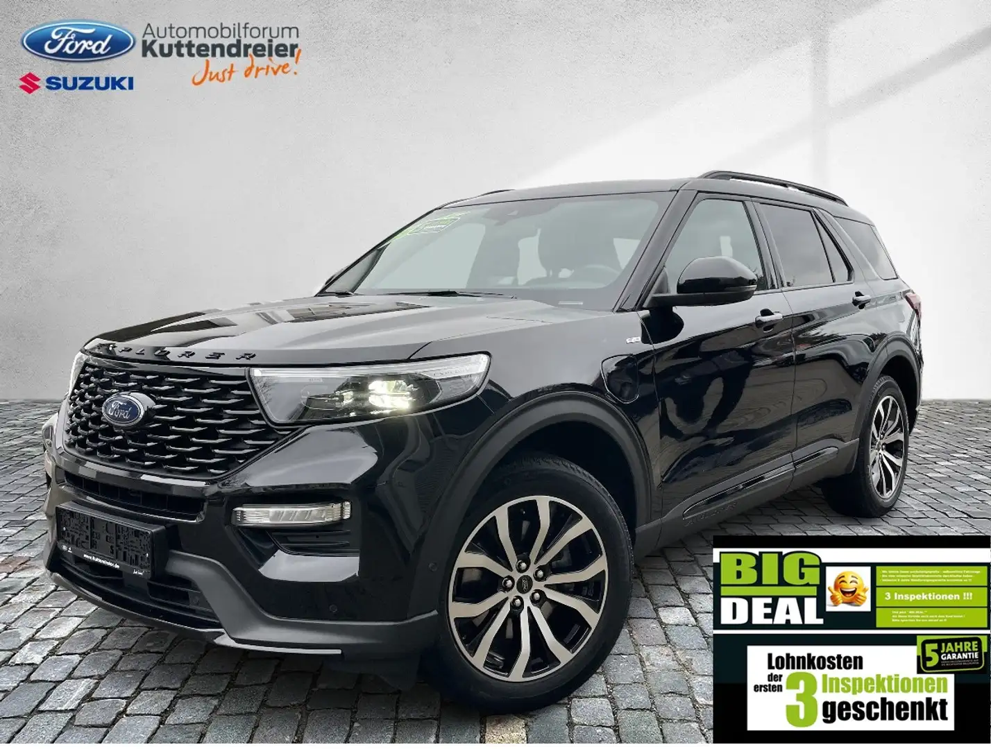 Ford Explorer ST-Line 7-Sitze Glasdach Leder Navi LED Чёрный - 2