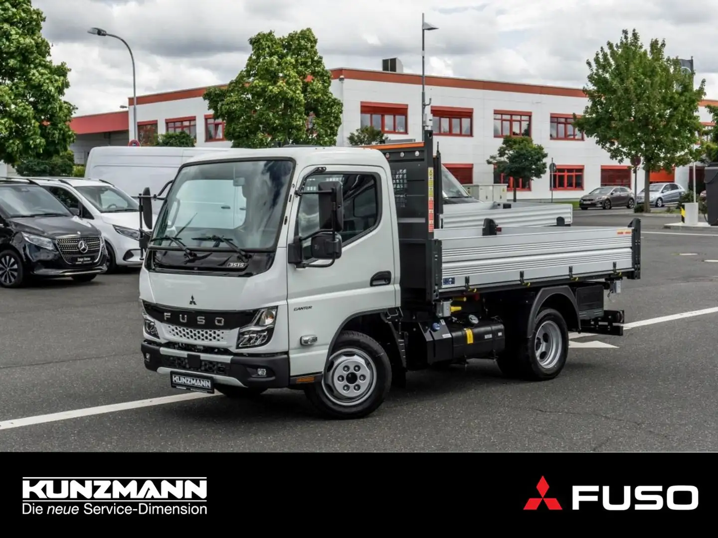 Fuso Canter 3S15 AMT 3-Seitenkipper AHK Klima LED Weiß - 1