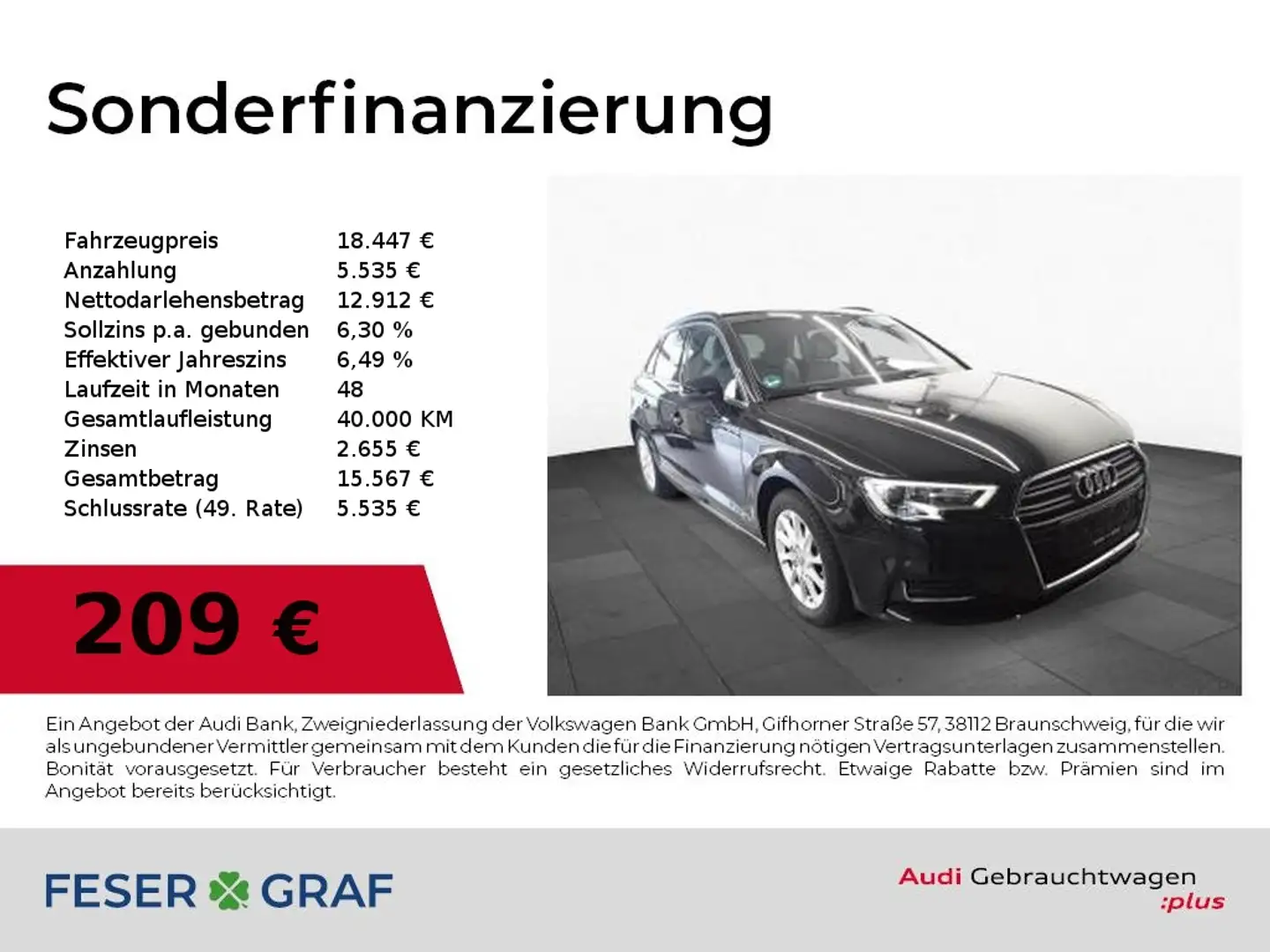 Audi A3 35 TFSI S tronic Xenon/Navi/Leder/R-Kamera/17 Zoll Noir - 1