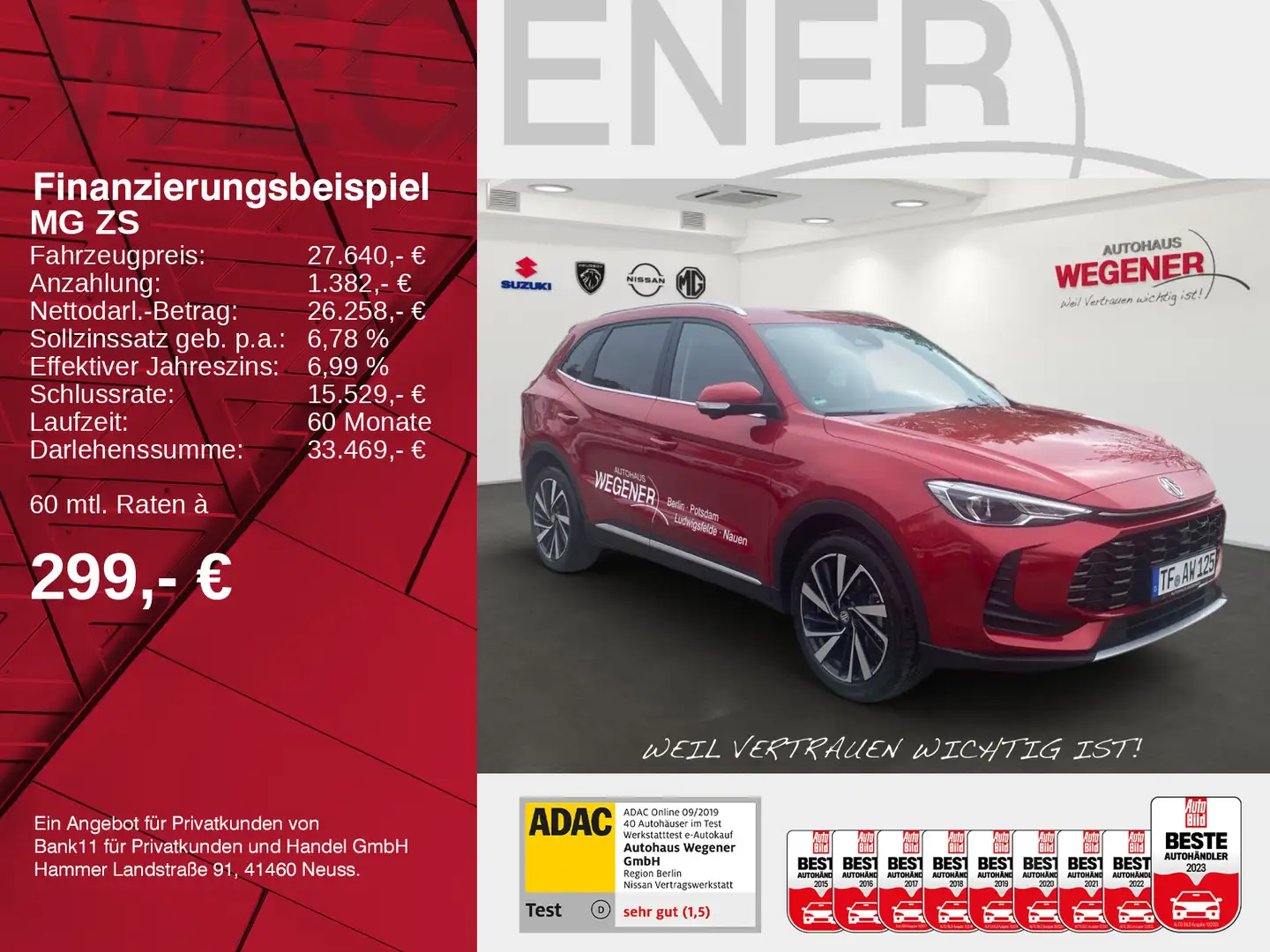MG ZS Hybrid+ Luxury /360/LED/LHZ/SHZ Rot - 2