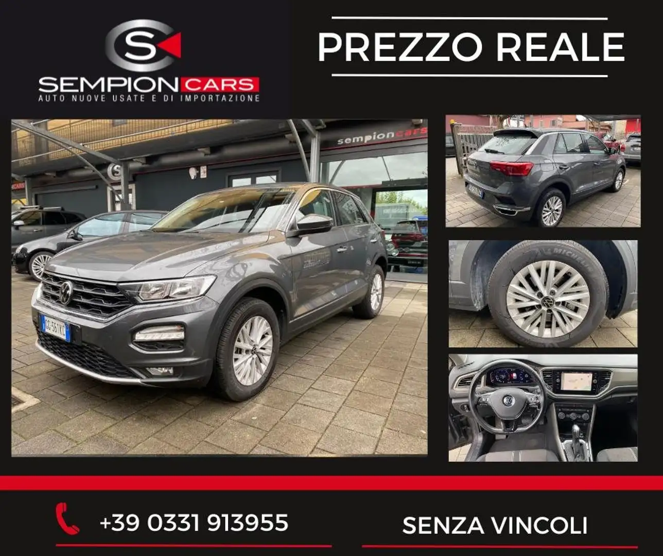 Volkswagen T-Roc 2.0 tdi 150 cv DSG Business ACC/LED/Navi Grigio - 1