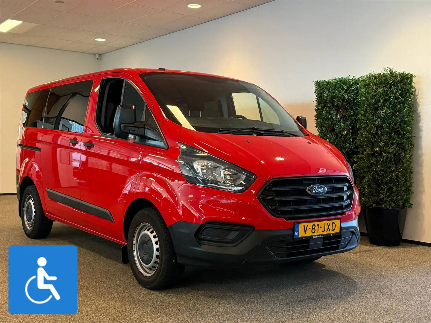 Ford Transit Custom L1H1 Rolstoelbus rolstoel voorin Rood - 2