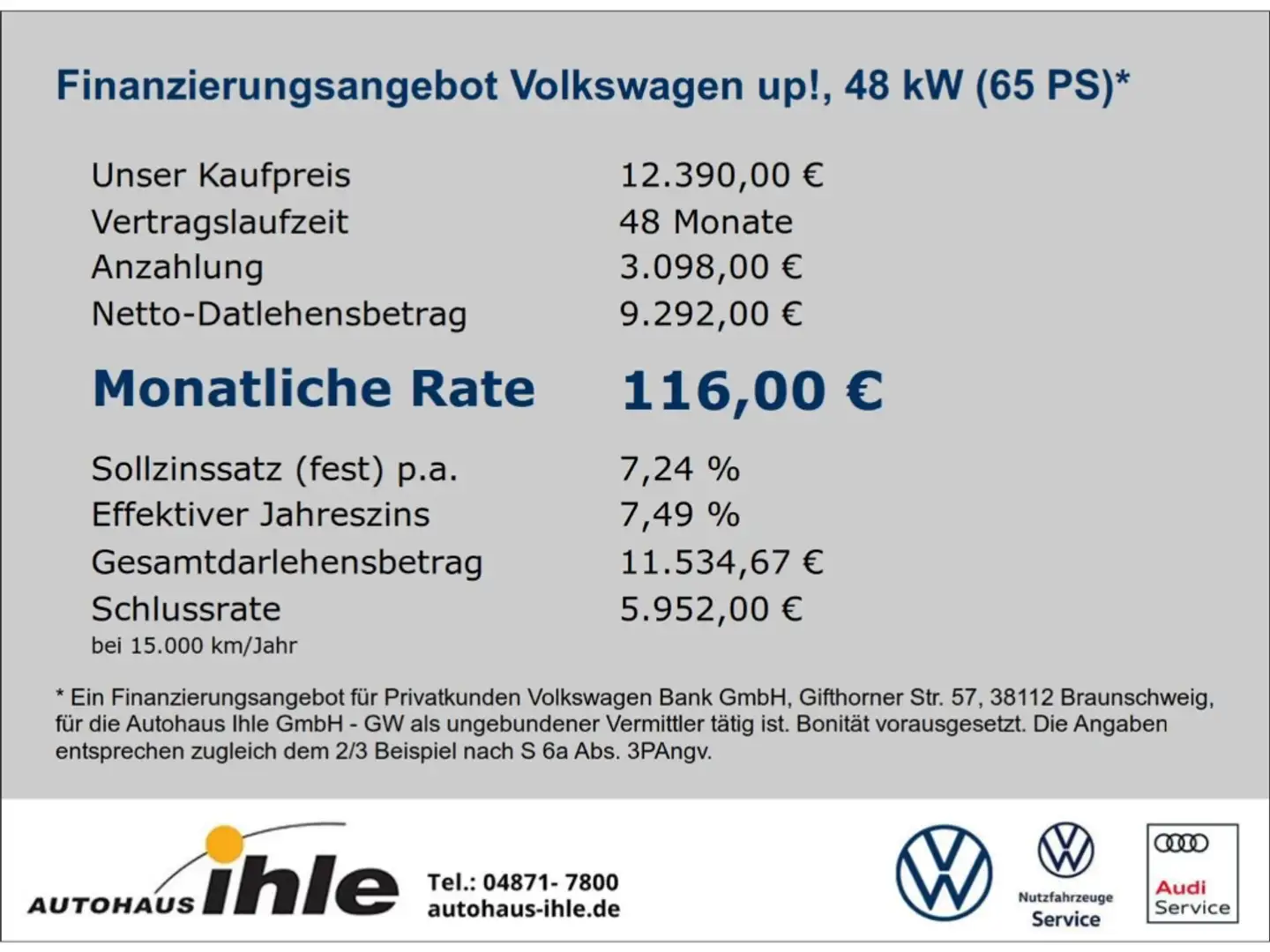 Volkswagen up! Basis 1,0 TSI KLIMAANLAGE+DAB+BLUETOOTH Schwarz - 2