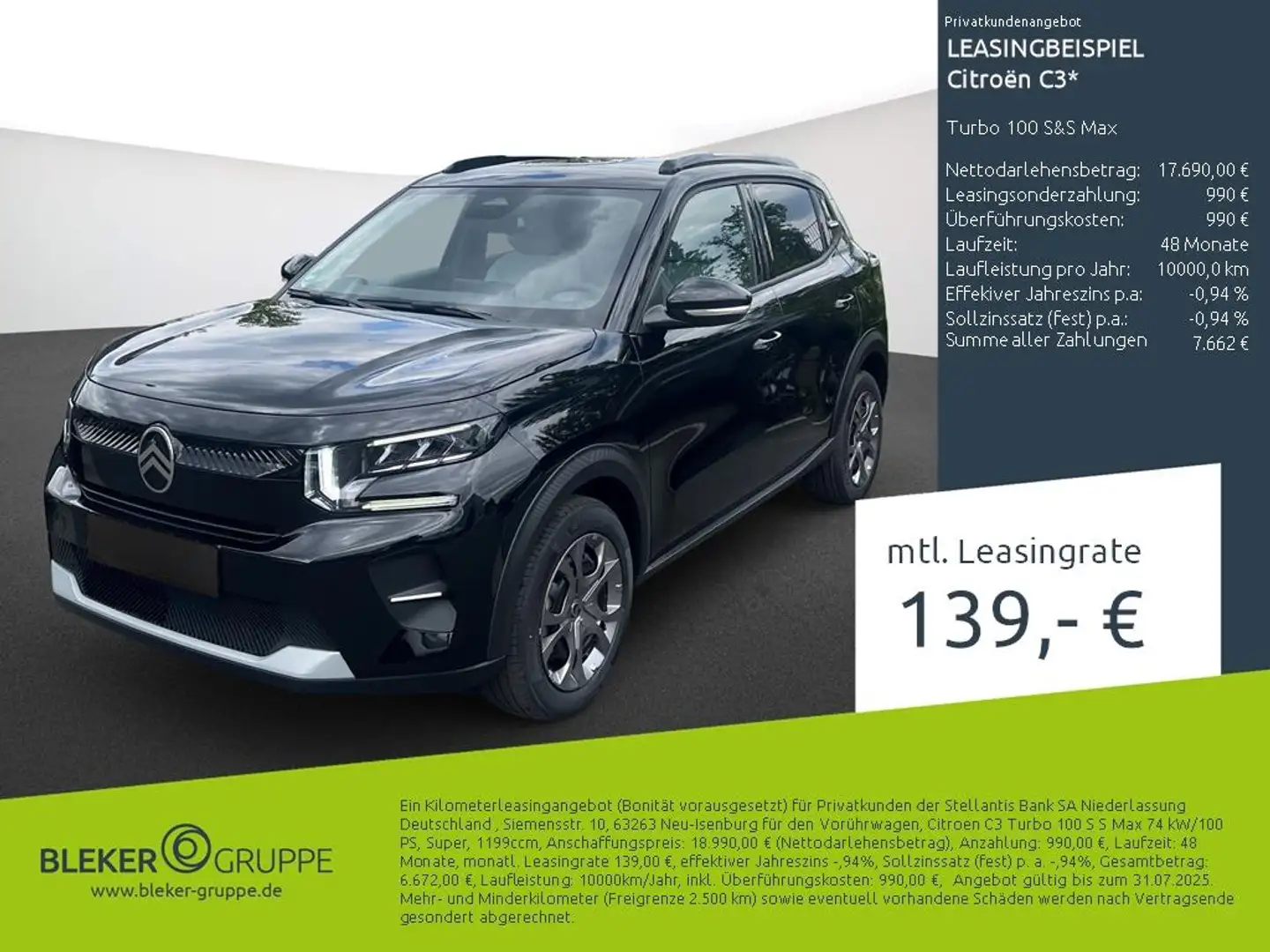 Citroen C3 Turbo 100 S&S Max Nero - 2