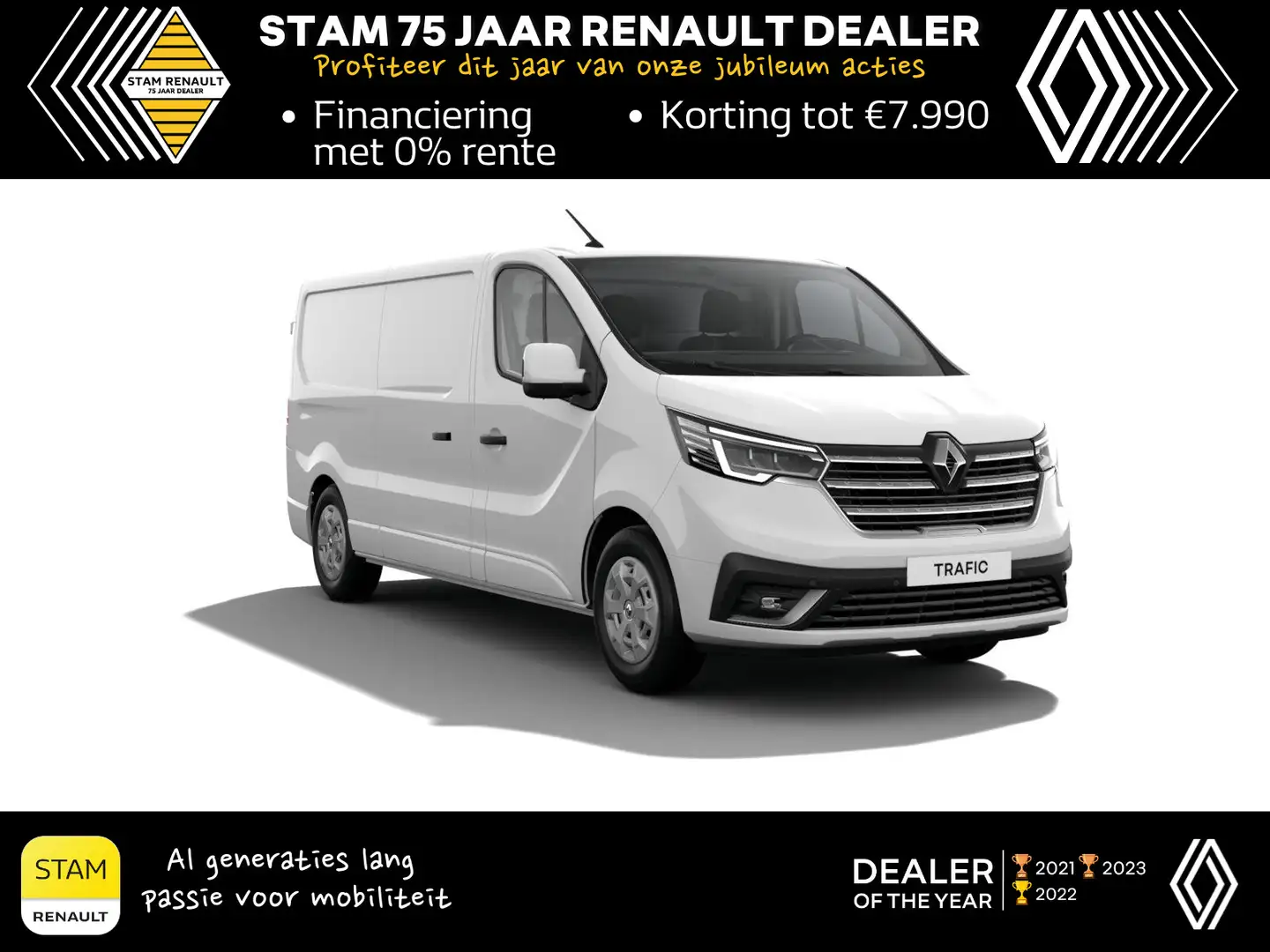 Renault Trafic Gesloten Bestel L2H1 E-TECH Electric 120 1AT Comfo Weiß - 1