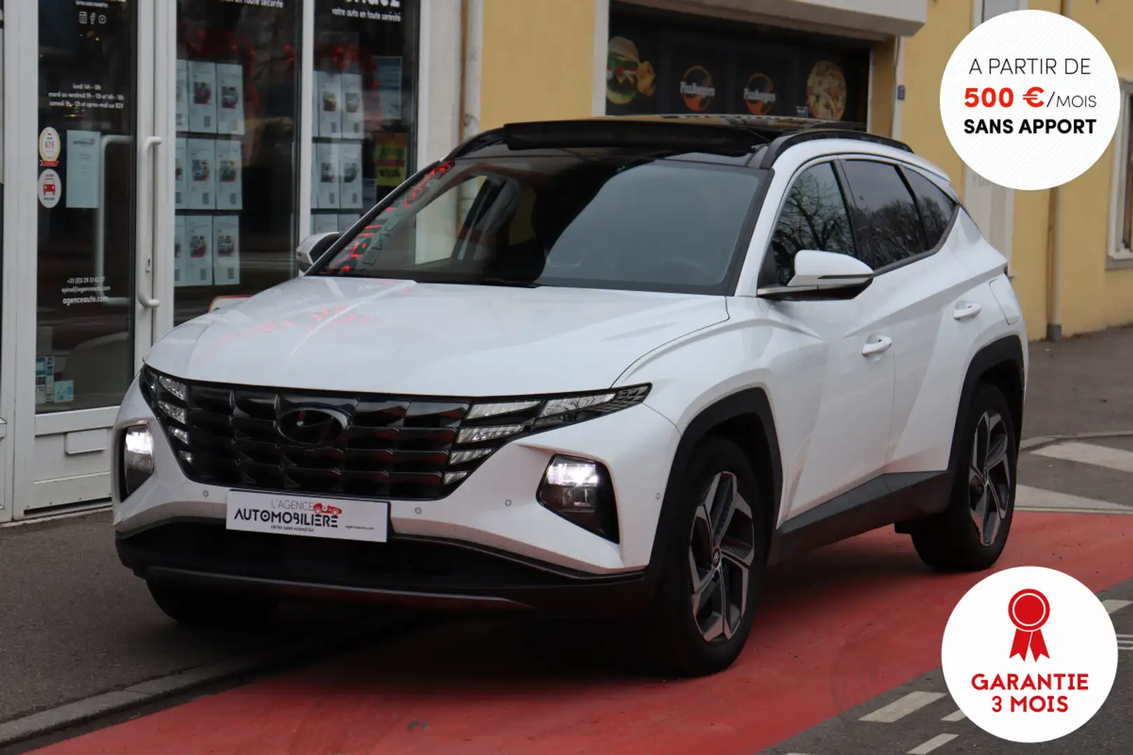 Hyundai TUCSON 1.6 TGDi 230 Hybrid Executive BVA (Toit ouvrant, A Blanc - 1