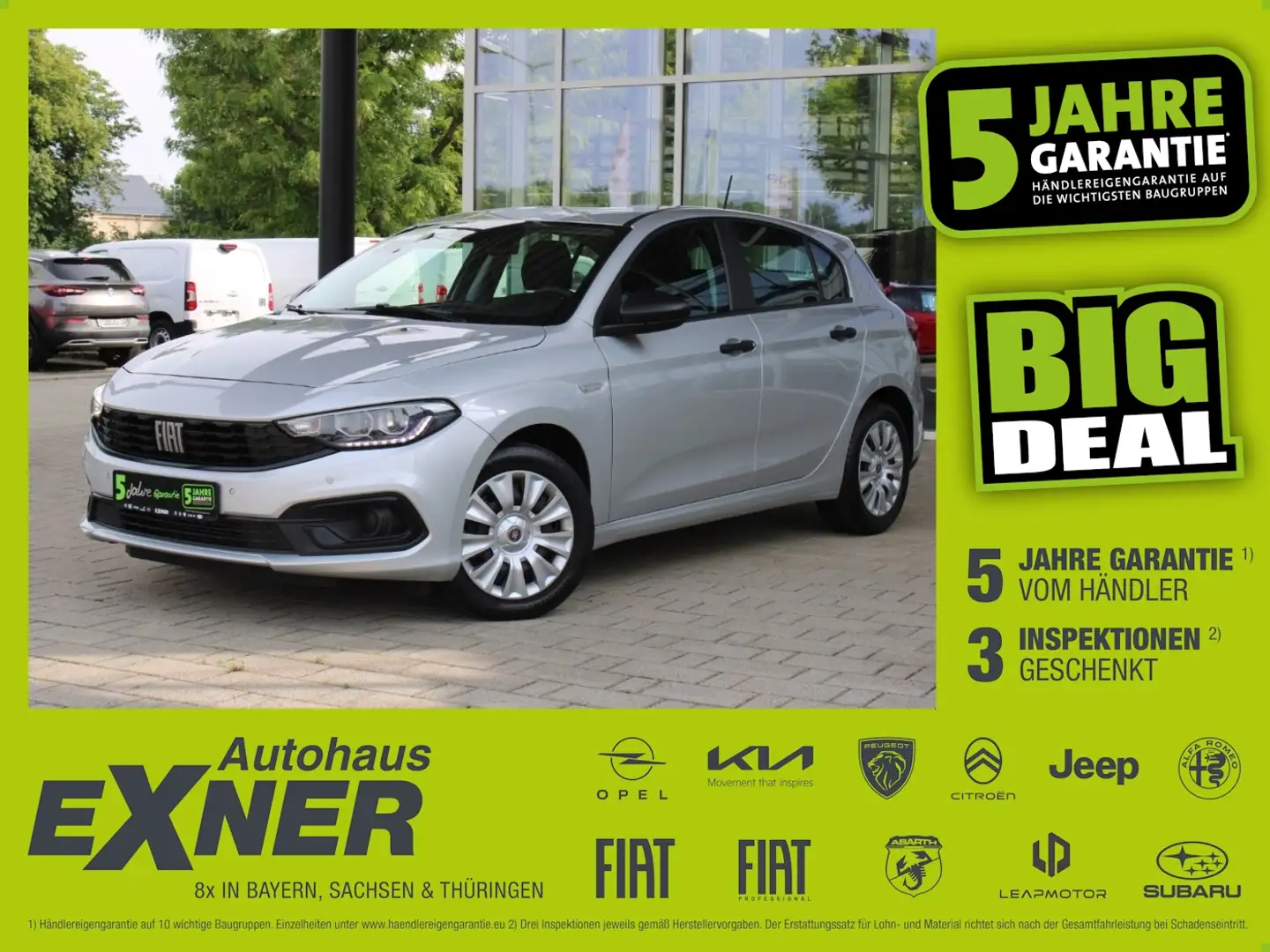 Fiat Tipo Hatchback 1.6 Multijet CITY LIVE Navi, LED Silber - 1