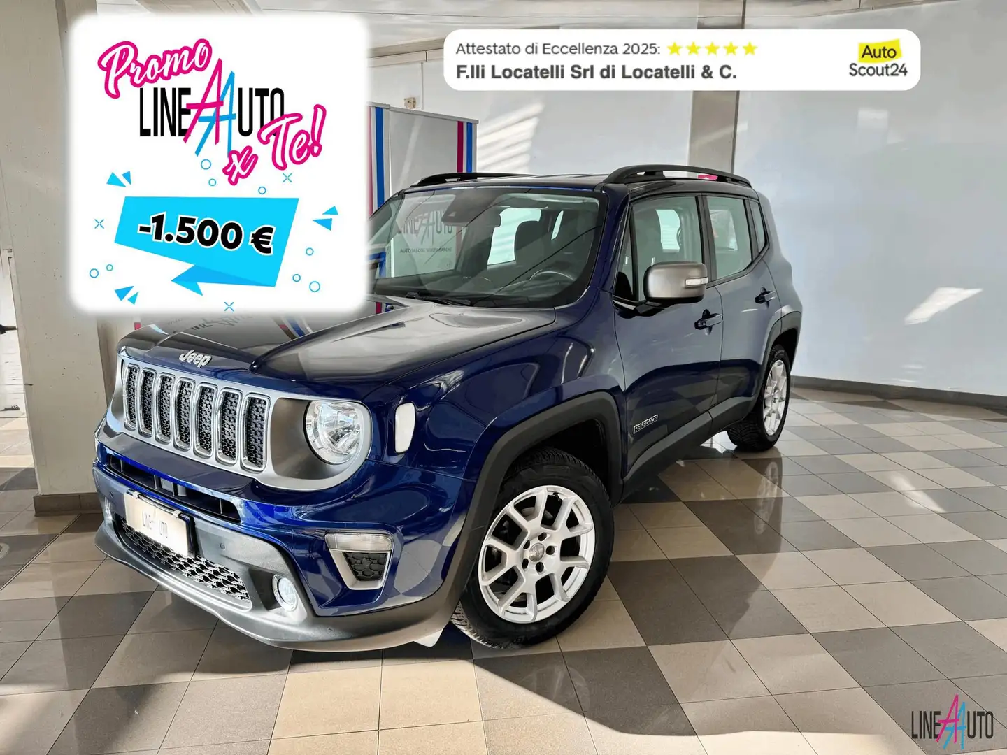 Jeep Renegade Renegade 1.6 Mjt 120 CV Limited Bleu - 1