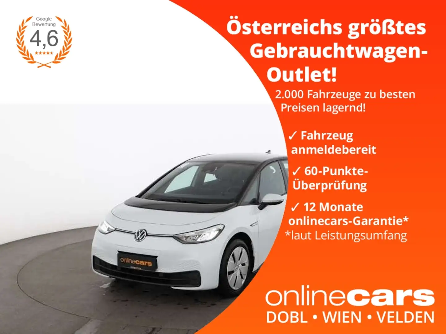 Volkswagen ID.3 Pure 45kWh Aut LED NAVI ASSIST PARKHILFE Blanc - 1