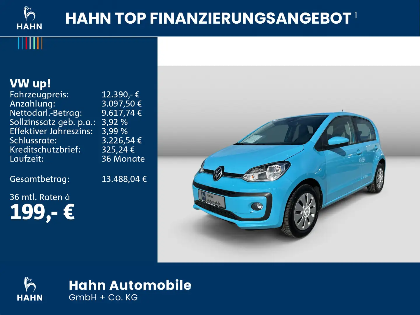 Volkswagen up! 1.0 Move UP! Klima PDC CAM Sitzh Bluetooth Bleu - 2