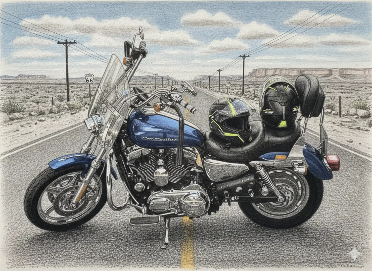 Harley-Davidson 1200 Custom SPORSTER XL 1200 Azul - 2