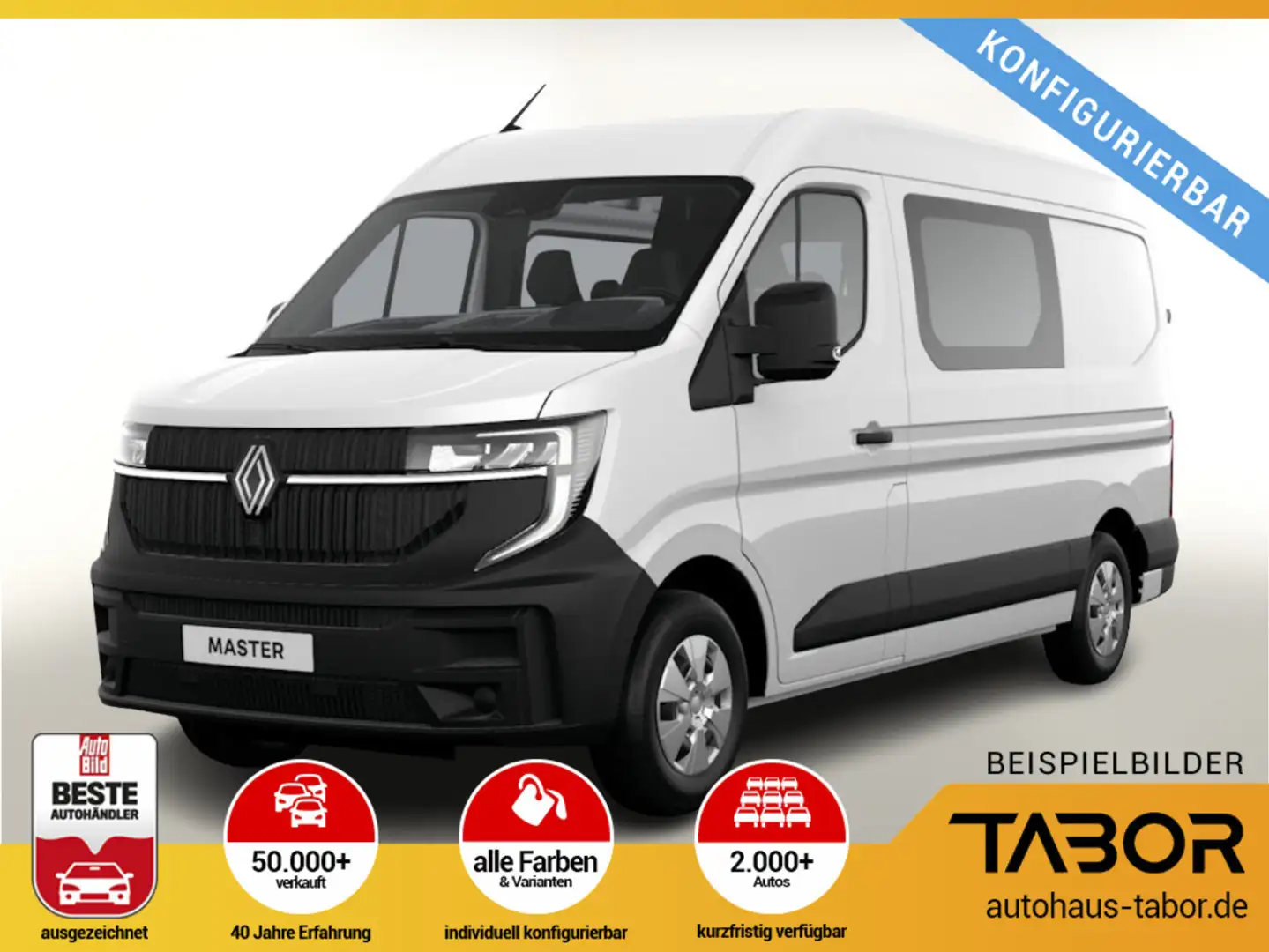 Renault Master Doppelkabine advance L2H2 3,5t dCi 130 Weiß - 1