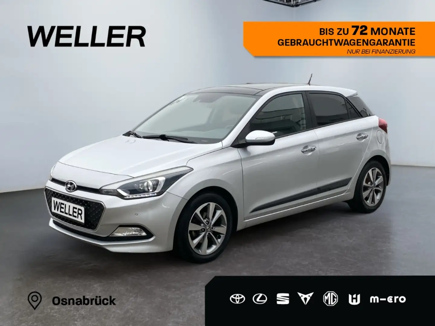 Hyundai i20 1.4 Style *Panoramadach*Kamera*Navi*SHZ*PDC* Silber - 1