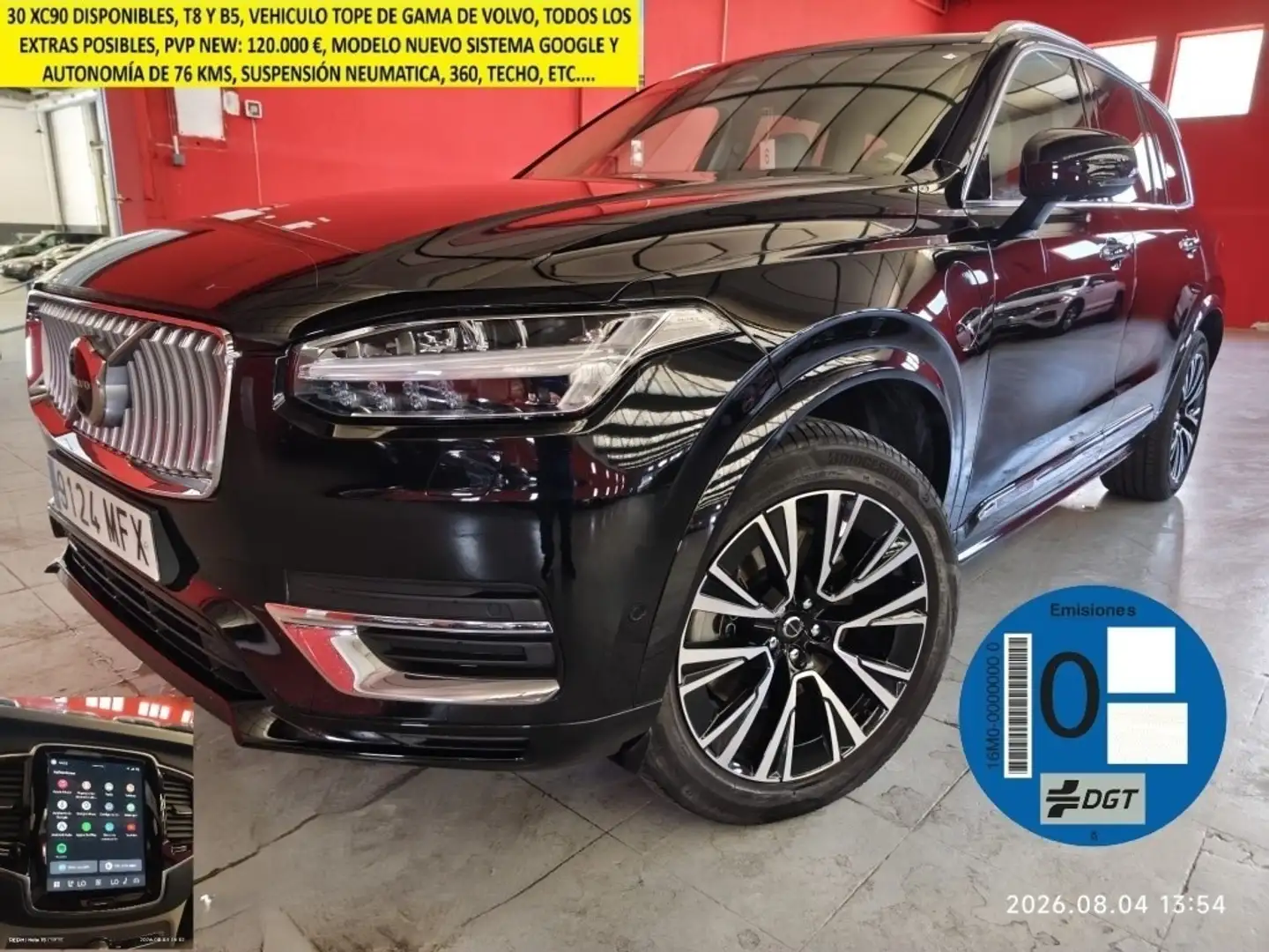 Volvo XC90 T8 Ultimate Bright AWD Aut. Negro - 1