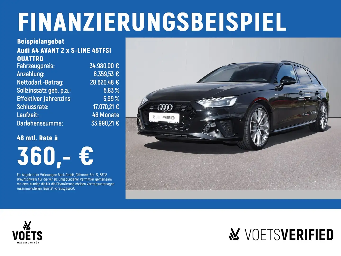 Audi A4 AVANT 2 x S-LINE 45TFSI QUATTRO MATRIX+AHK Noir - 2