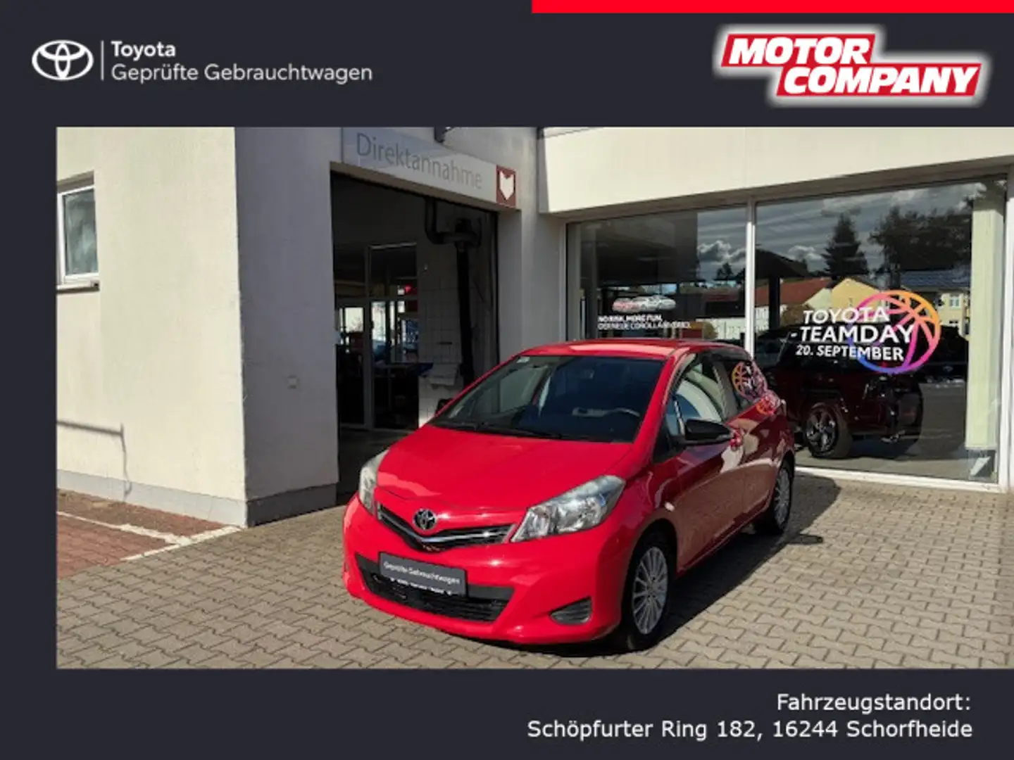 Toyota Yaris 1,4 Benzin 6.-Gang Schalter 5Trg. Life Ausstattung Rood - 1