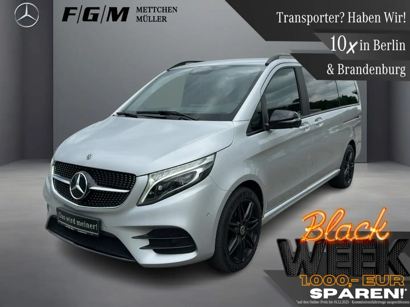 Mercedes-Benz V 300 d 4M lang Exclusive Edition Burm|S-Dach Argent - 1