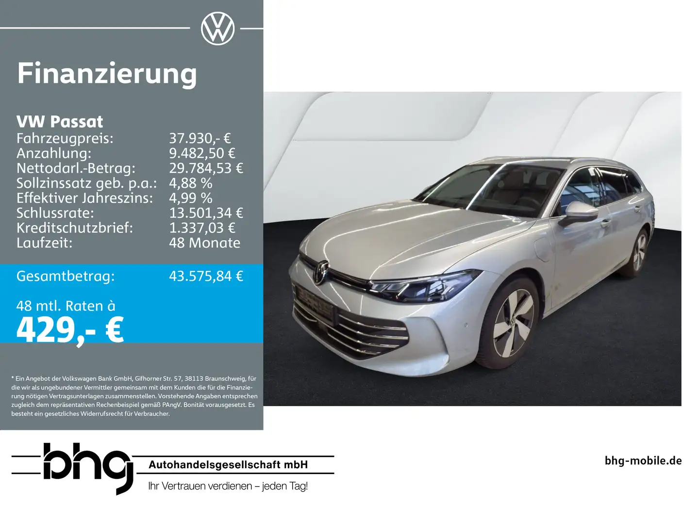 Volkswagen Passat Business 1,5 l eHybrid OPF Argent - 1